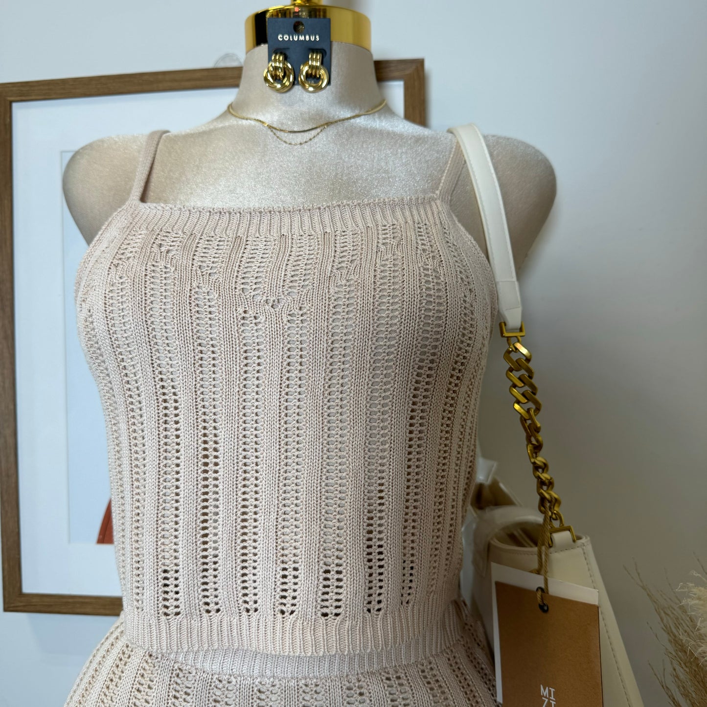 Vacation Skirt Set-Beige