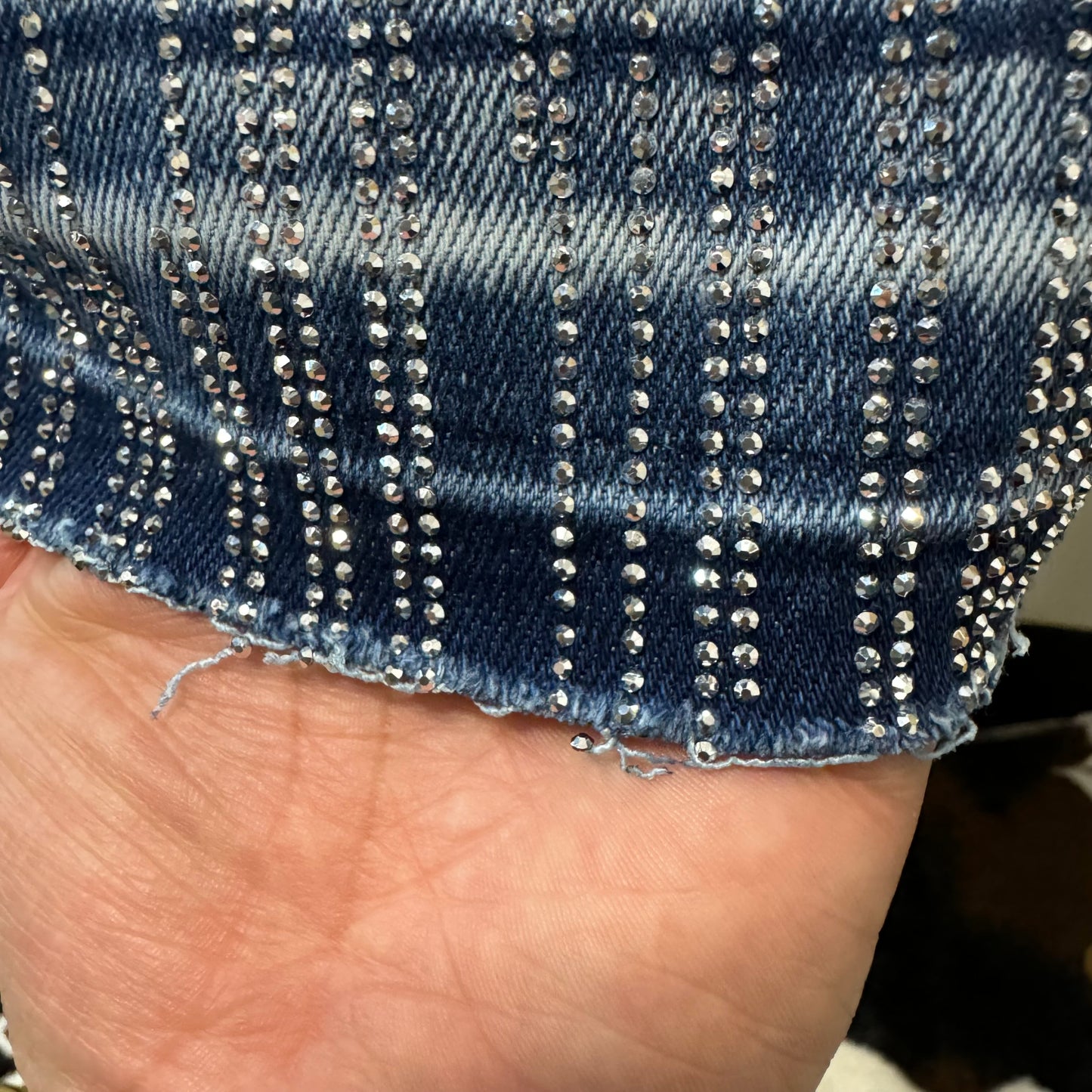Karla Rhinestone Jeans-Blue