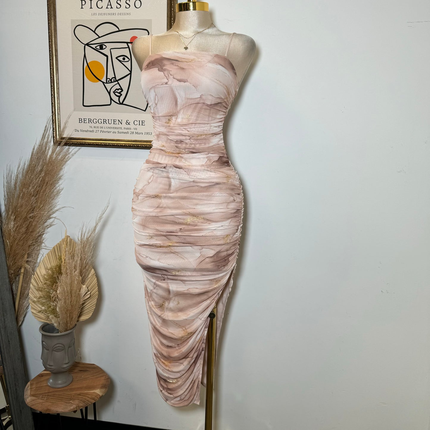 Marbel Midi Dress-Capuchino1