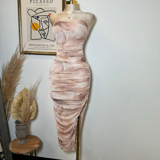 Marbel Midi Dress-Capuchino1