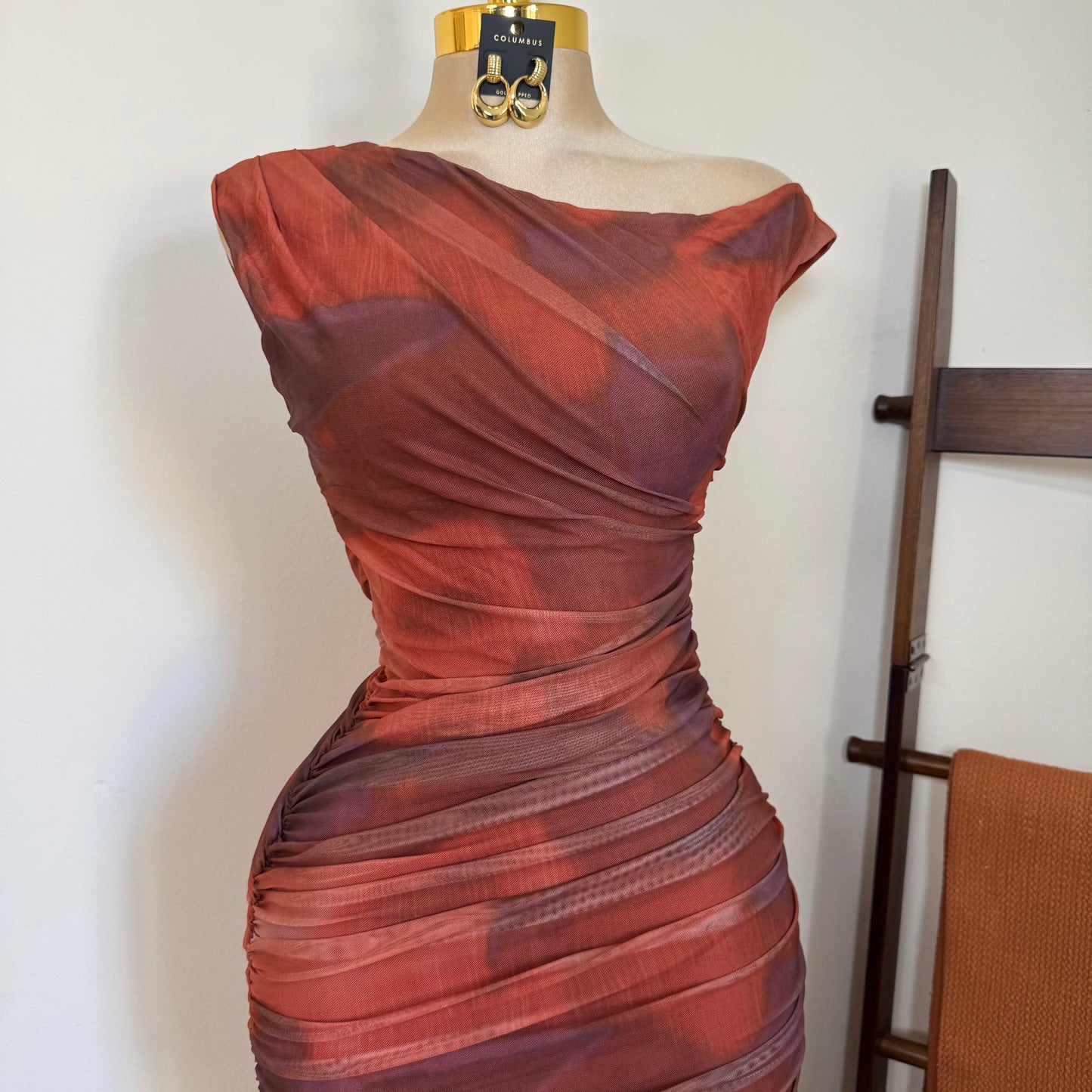 Luxi Dress-Rust