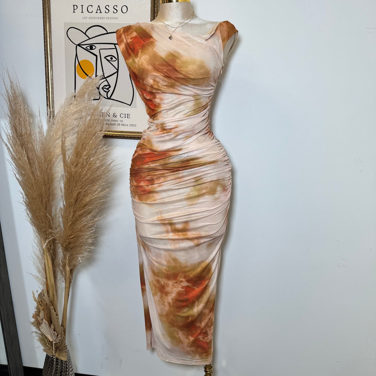 Luxi Dress-Rust