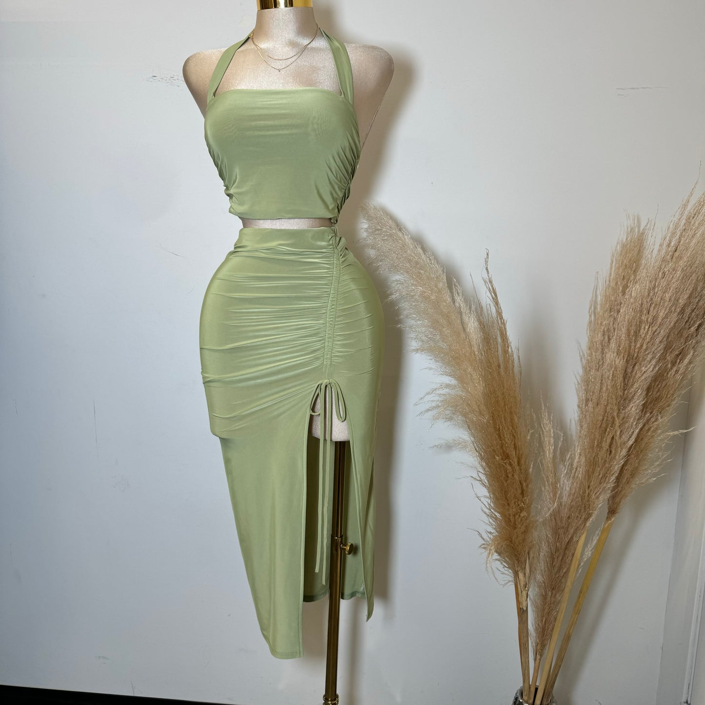 Bambo Skirt Set -Green