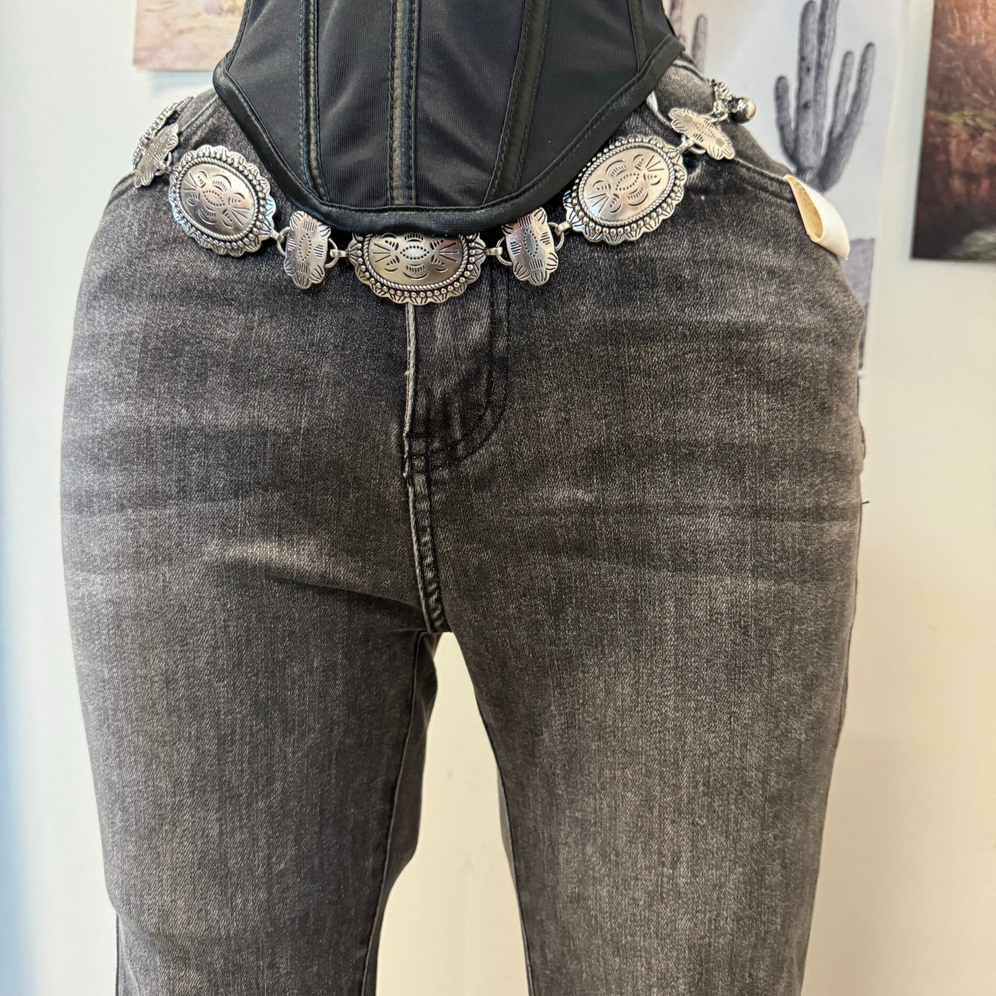 Flare High waisted Jeans -Grey