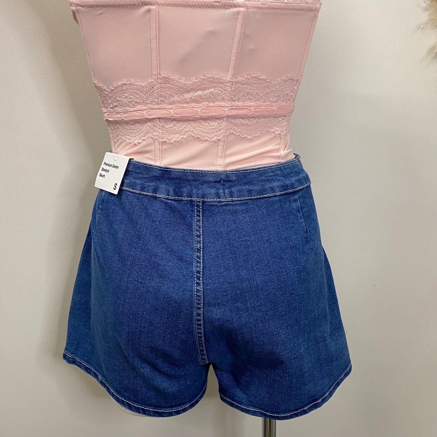 Denim Skort -Dark Blue