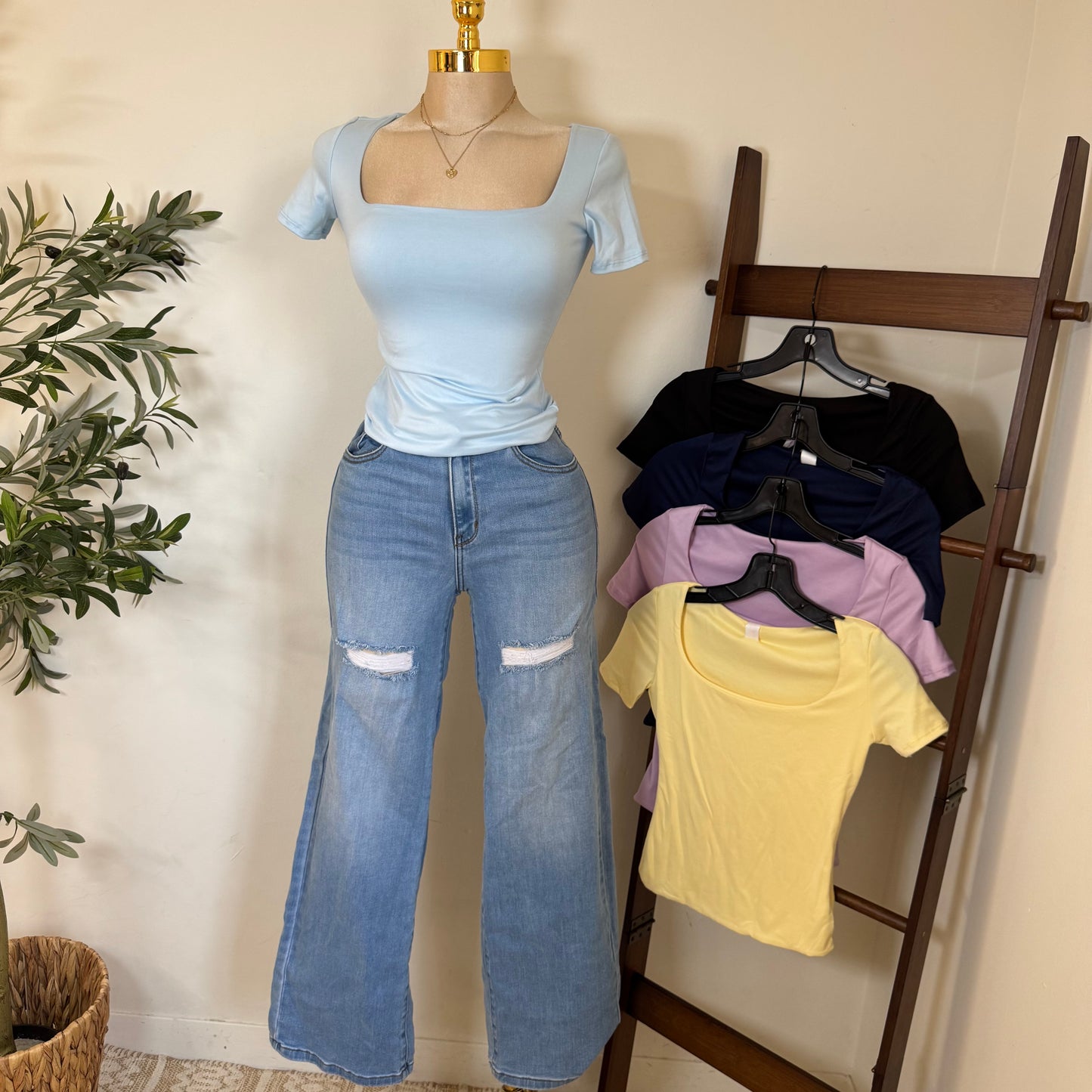 Double layered Soft Material Top