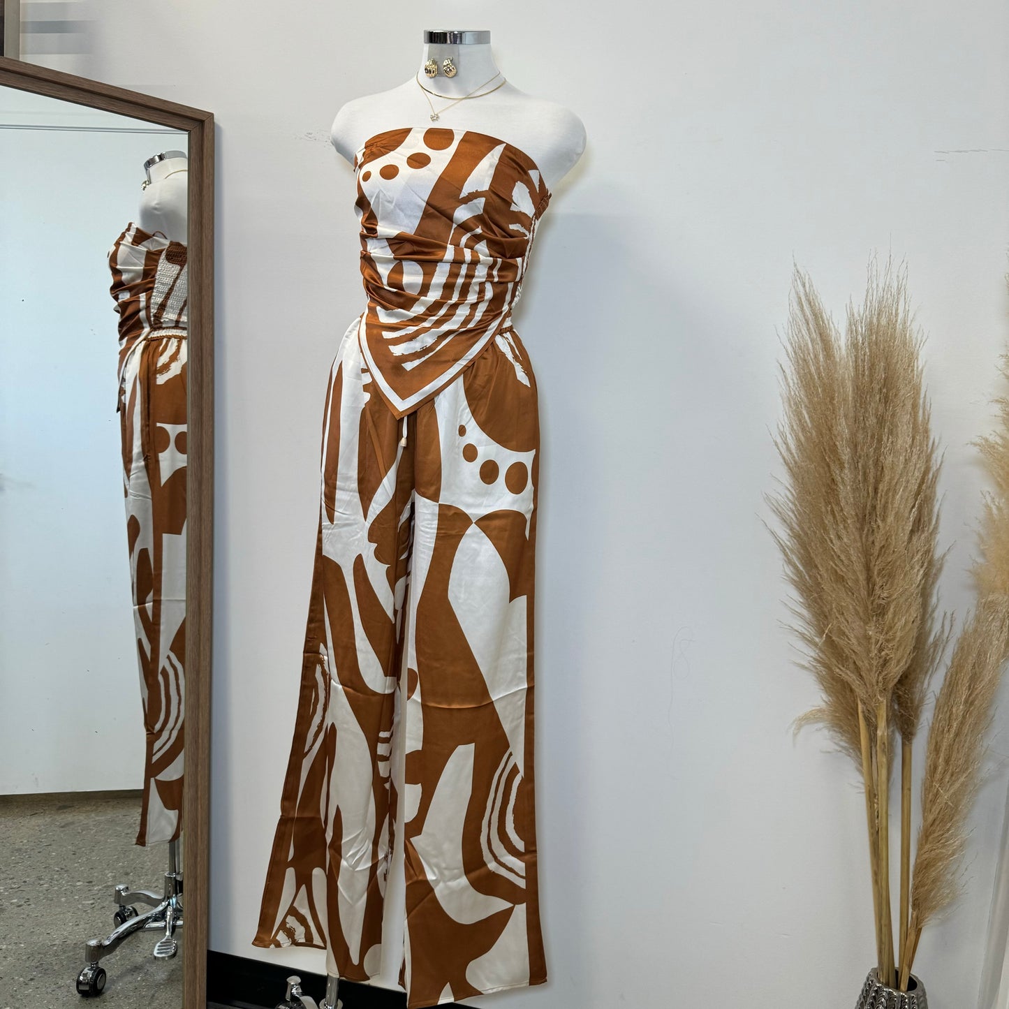 All me Two piece Set -Brown