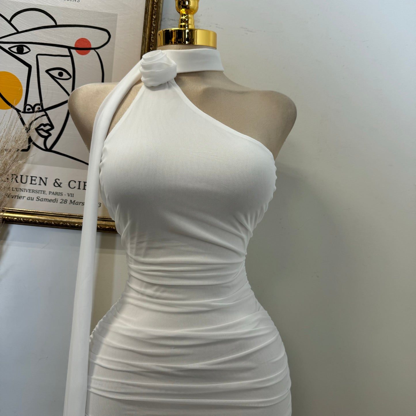 Evonne Rose Dress-White