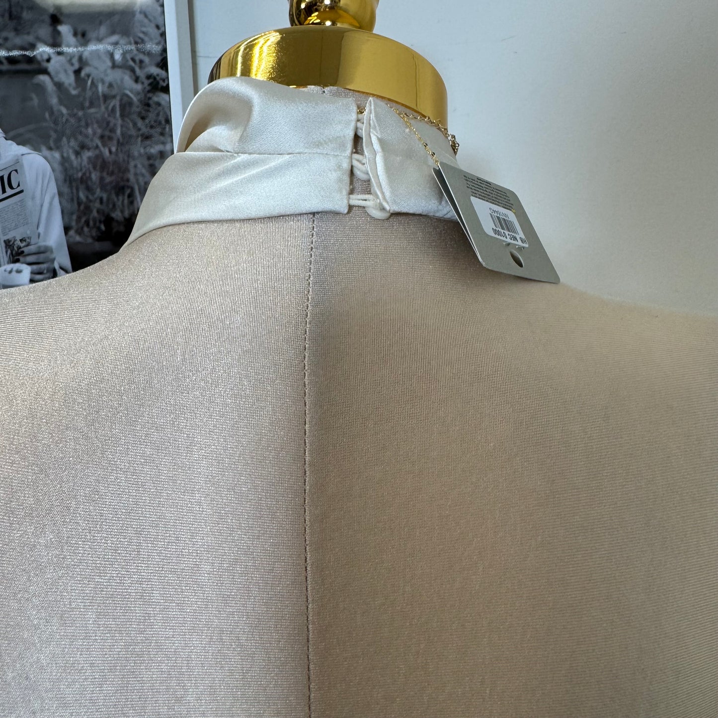 Santa Silky Halter Dress-Oatmeal