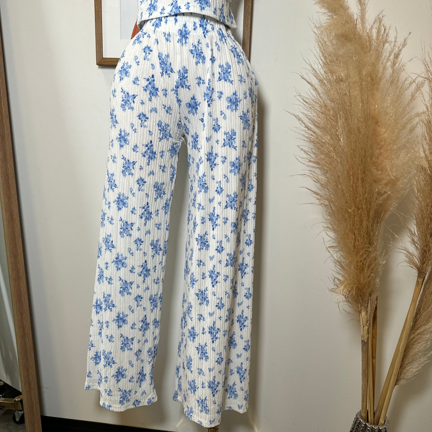 Tamara Two Piece Set-White/Blue