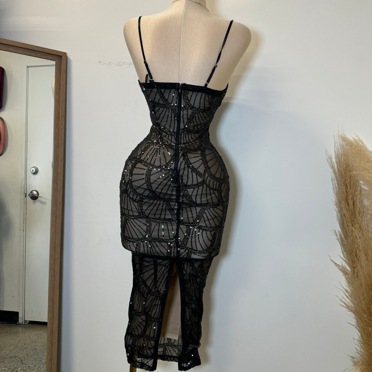 Luxe Midi Dress-Black