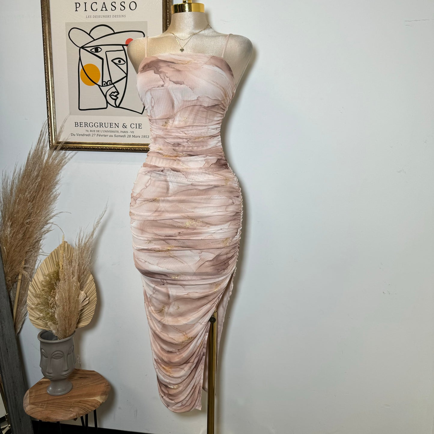 Marbel Midi Dress-Capuchino1