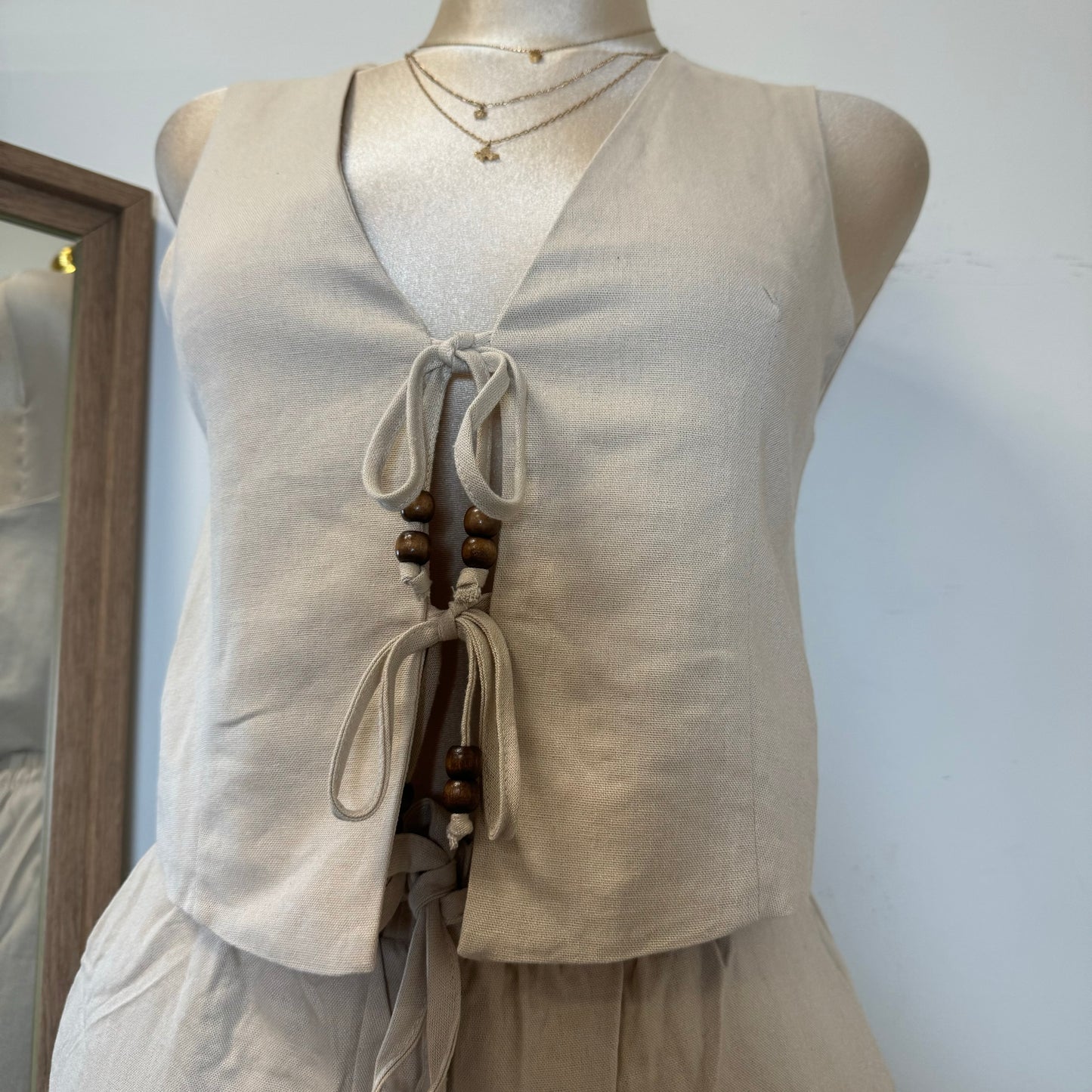 Knot Pant Set-beige