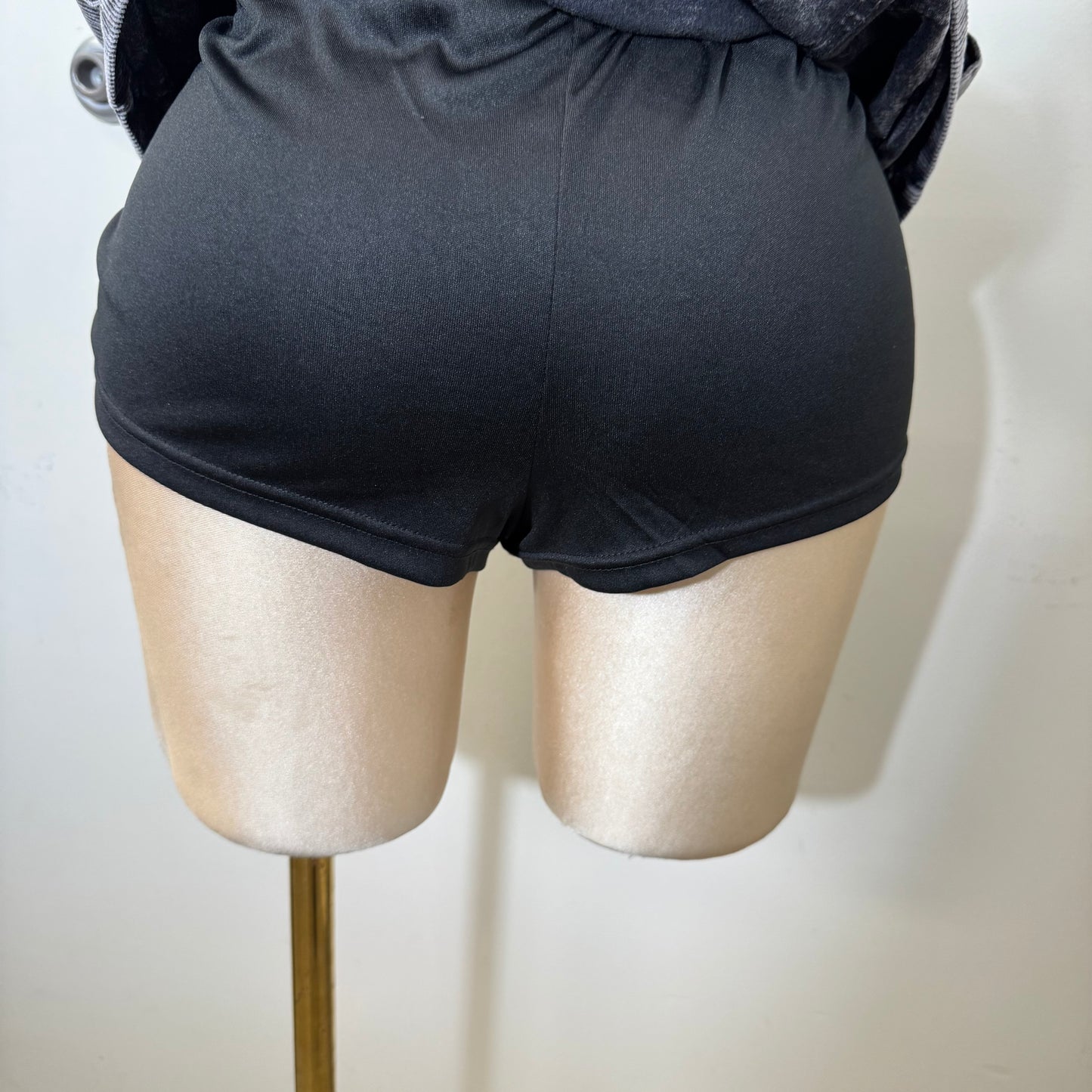 Corduroy Cargo Mini Skirt-Black