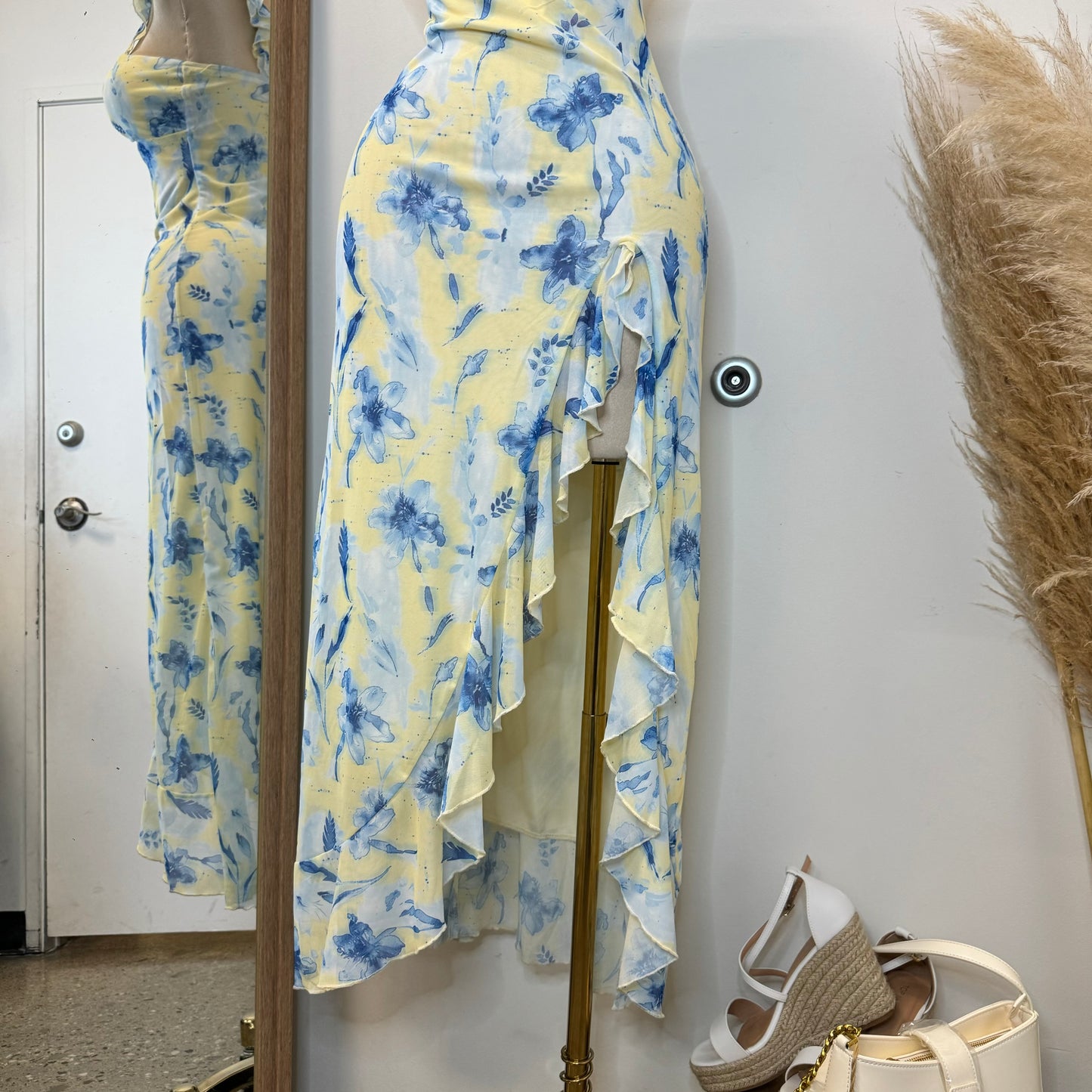 Karol Dress-Yellow/Blue