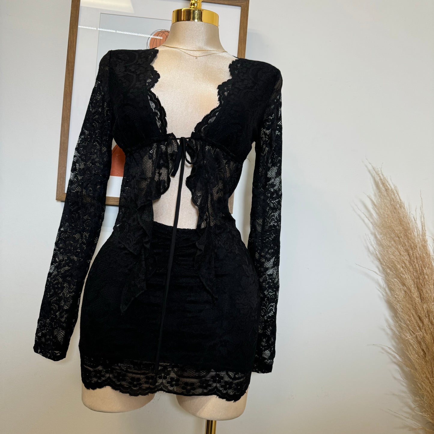 Sexy Lace Skirt-Black