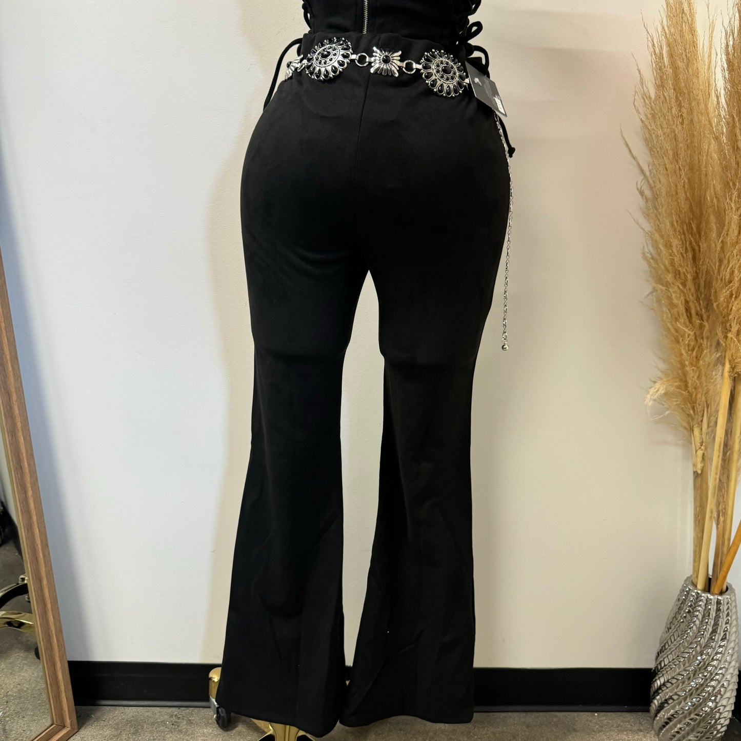 Jaripeo Suede Pant Set-Black1