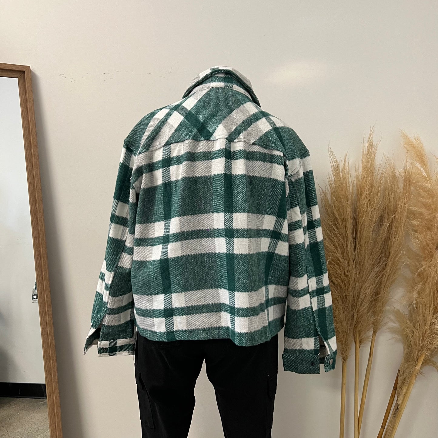 Lala Crop Flannel PL-Hunter Green