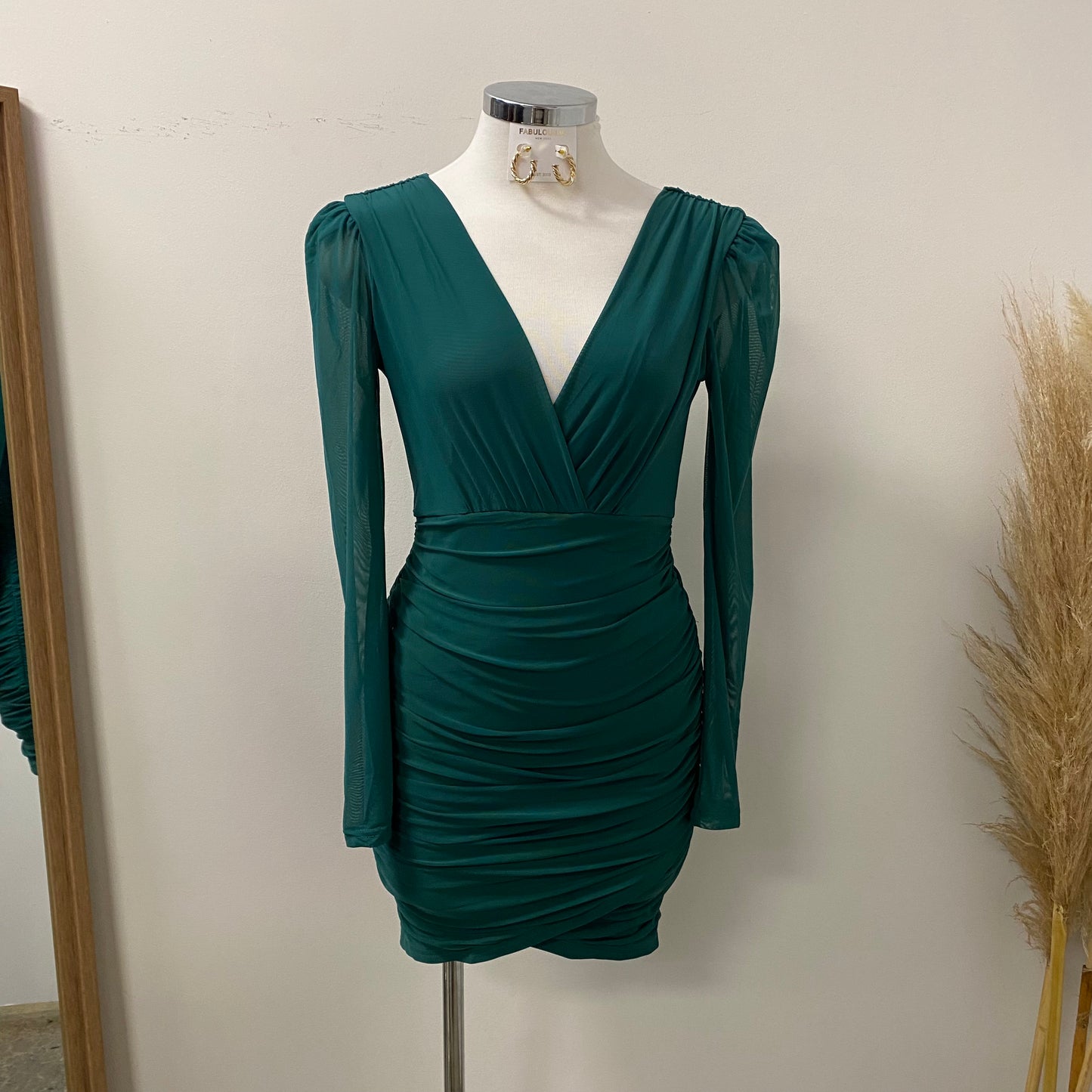Alaire Dress-Hunter Green