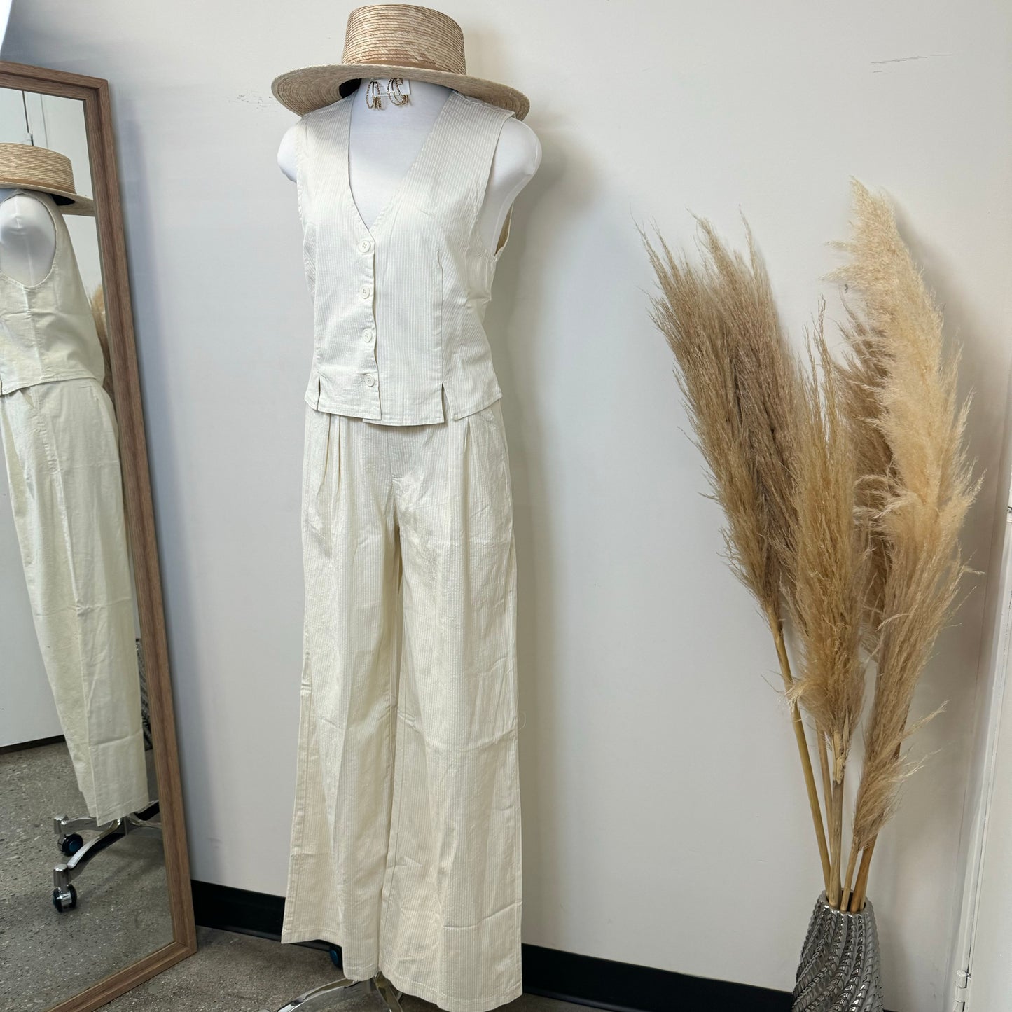 Anggy Two Piece Set-Beige