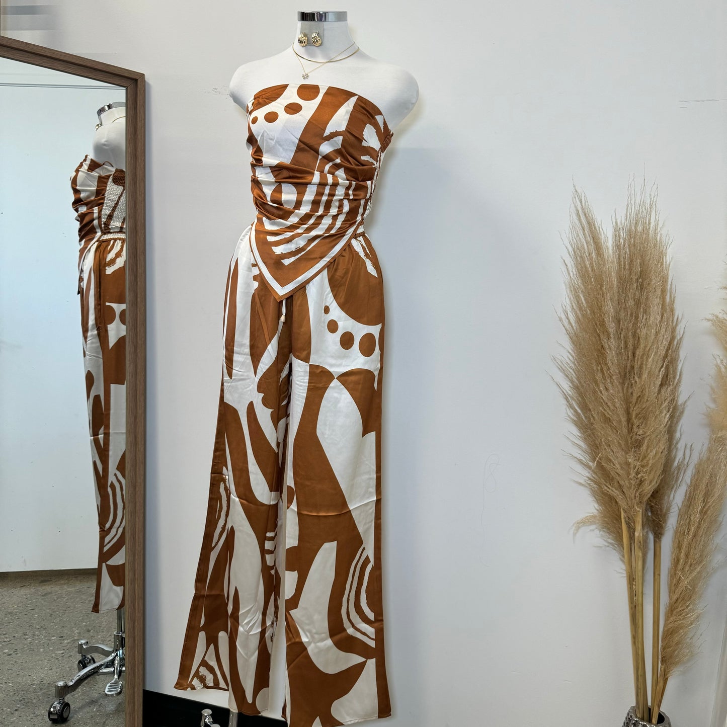 All me Two piece Set -Brown