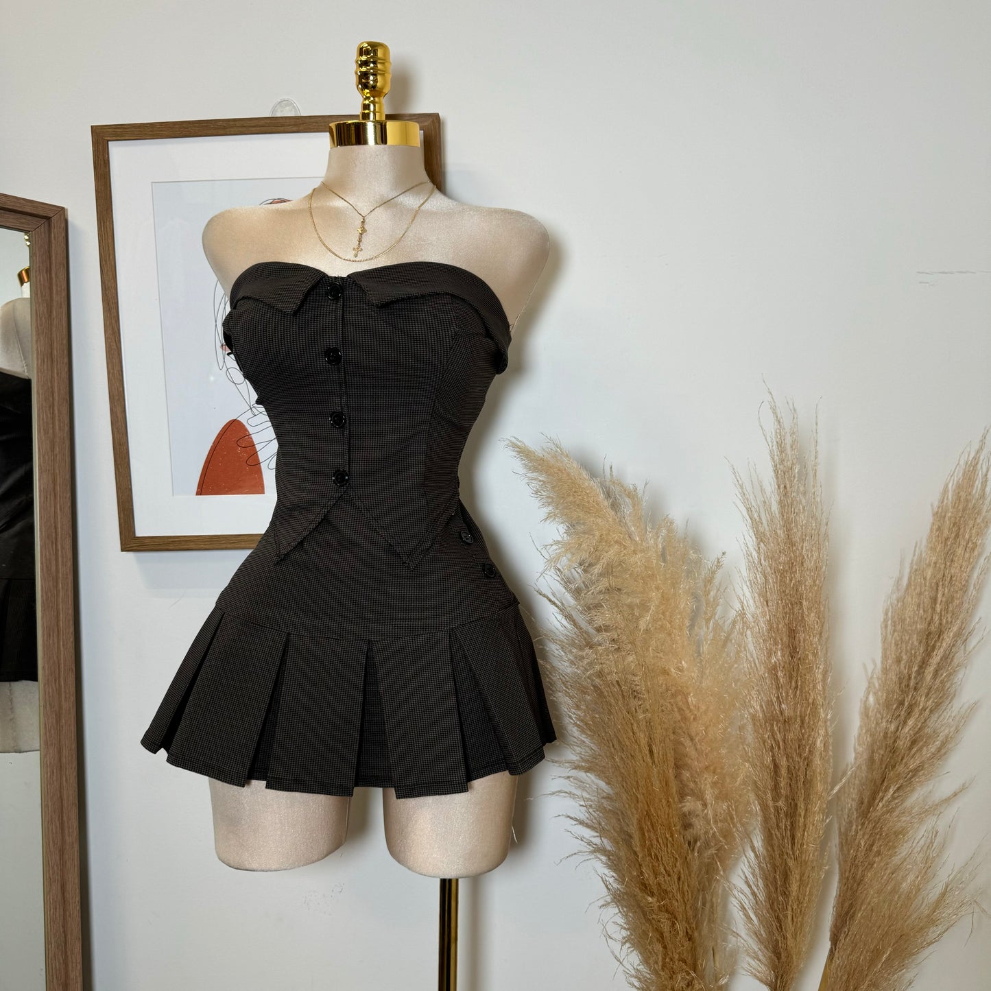 Tu Sin El Skirt Set-Brown