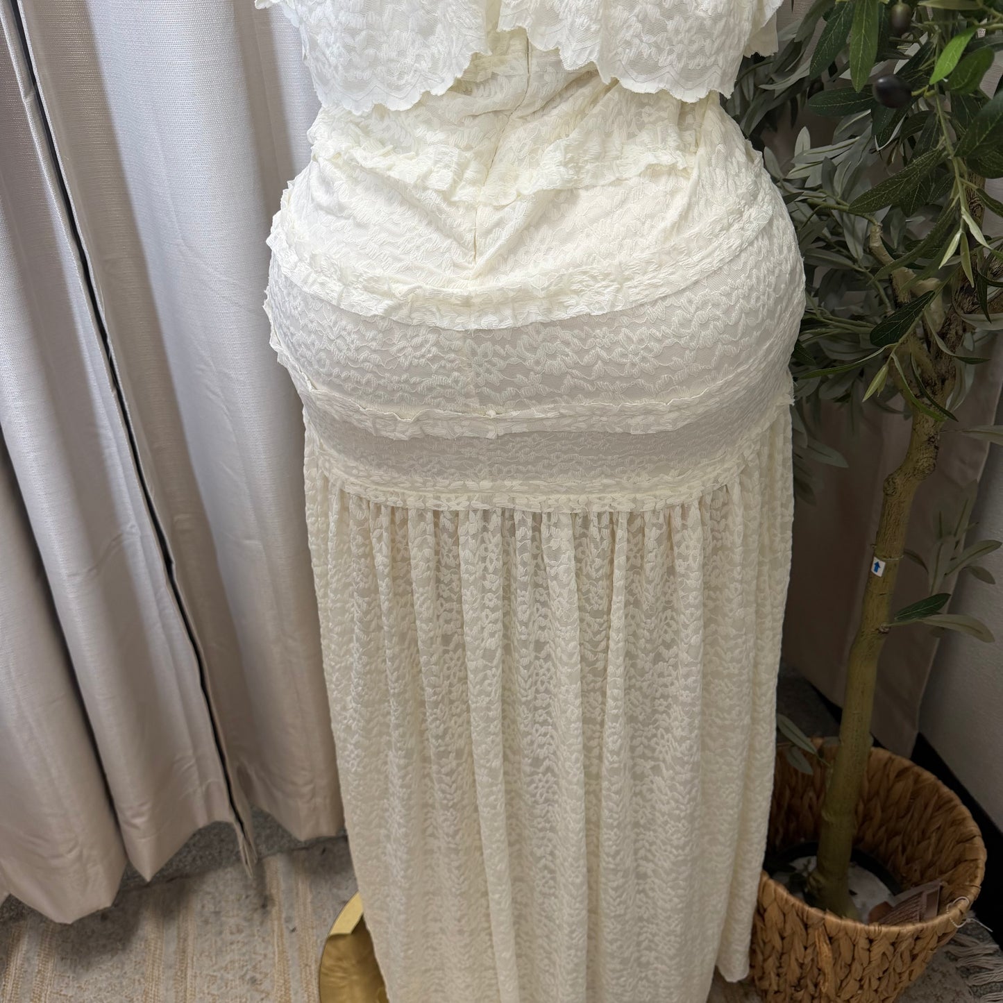 Luxe Desire Maxi Dress-Cream