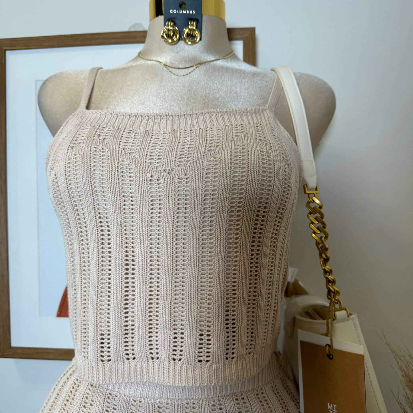 Vacation Skirt Set-Beige