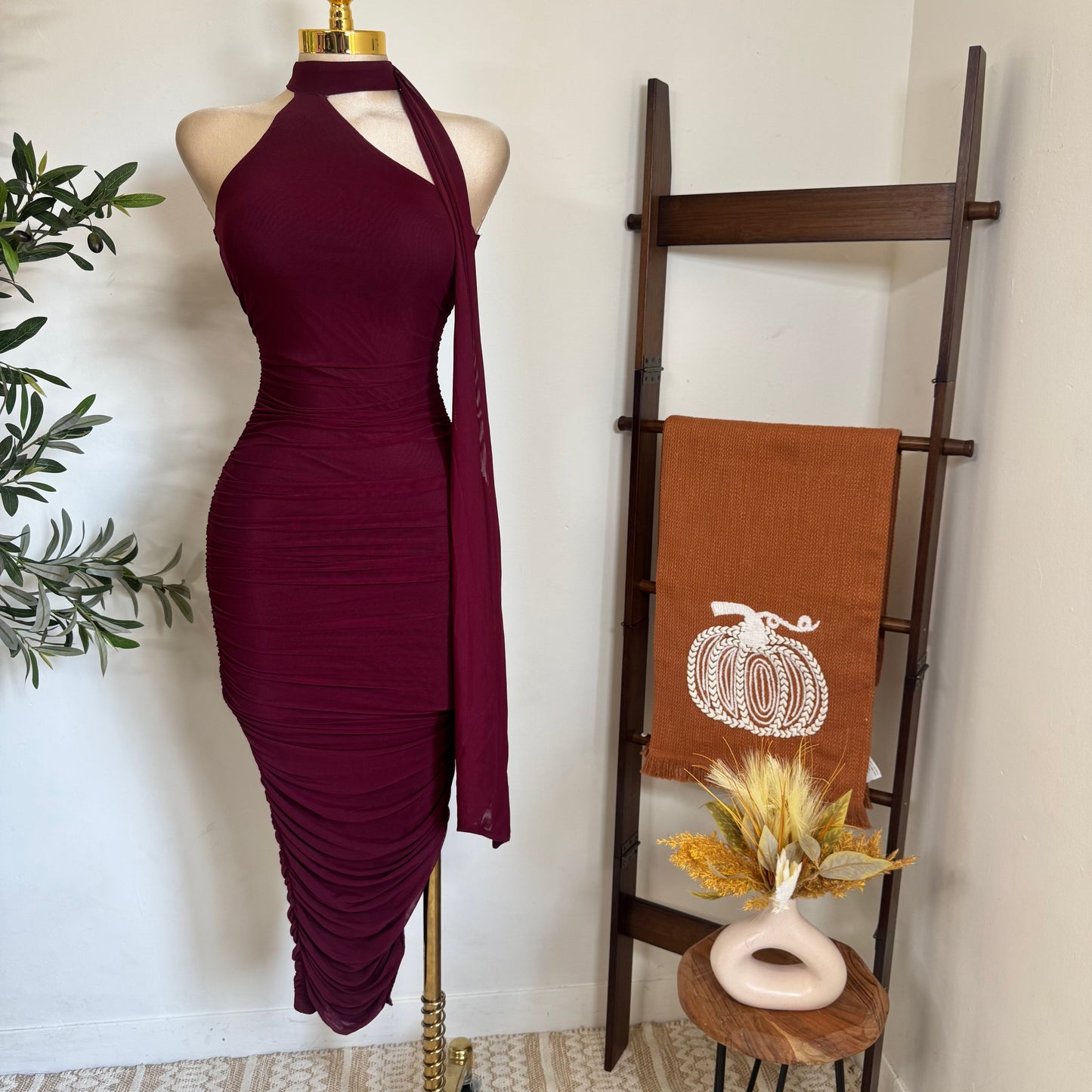 Evonne Dress-Dk Cherry