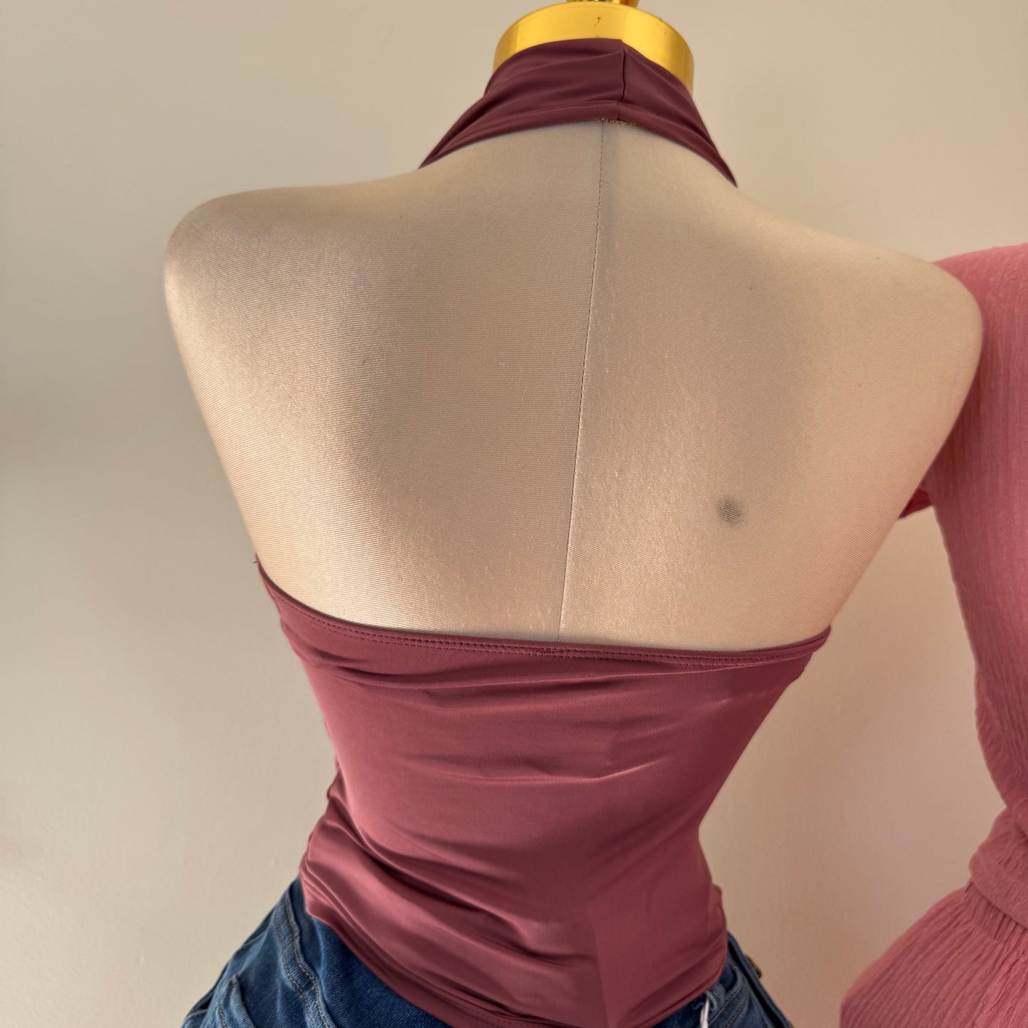 Halter Cowl Top-Mauve