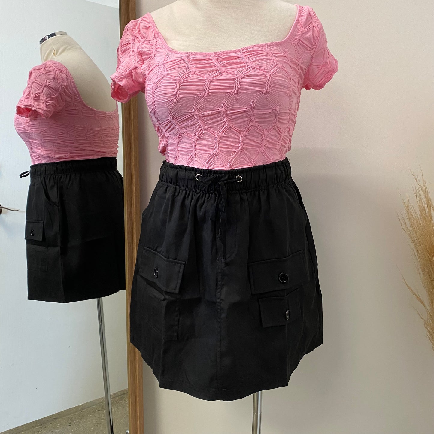 Cargo Skirt PL-BLACK