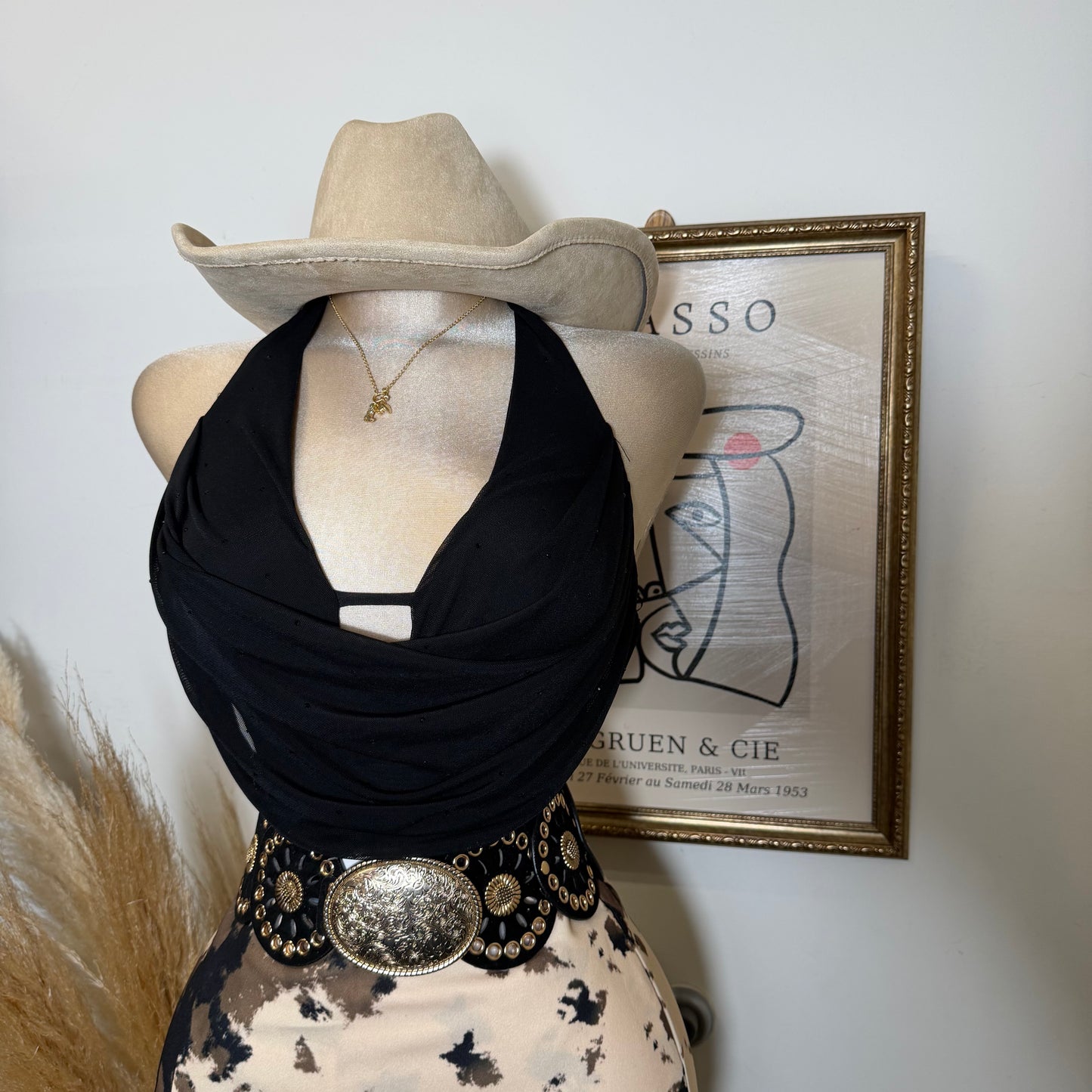 Brown Cow Print Skort -brown