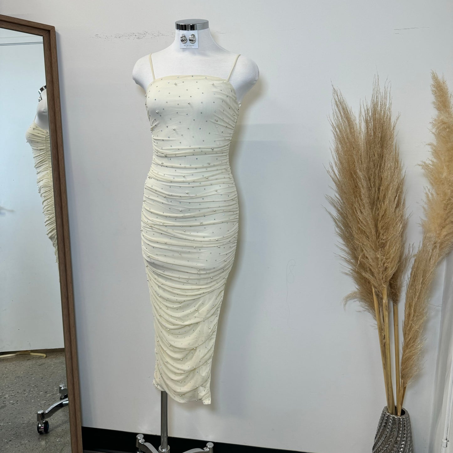 Kaeli Mesh Dress-White