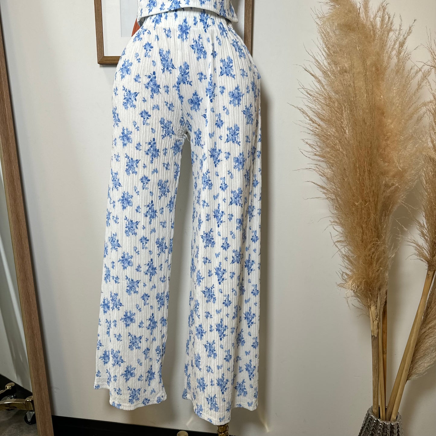 Tamara Two Piece Set-White/Blue