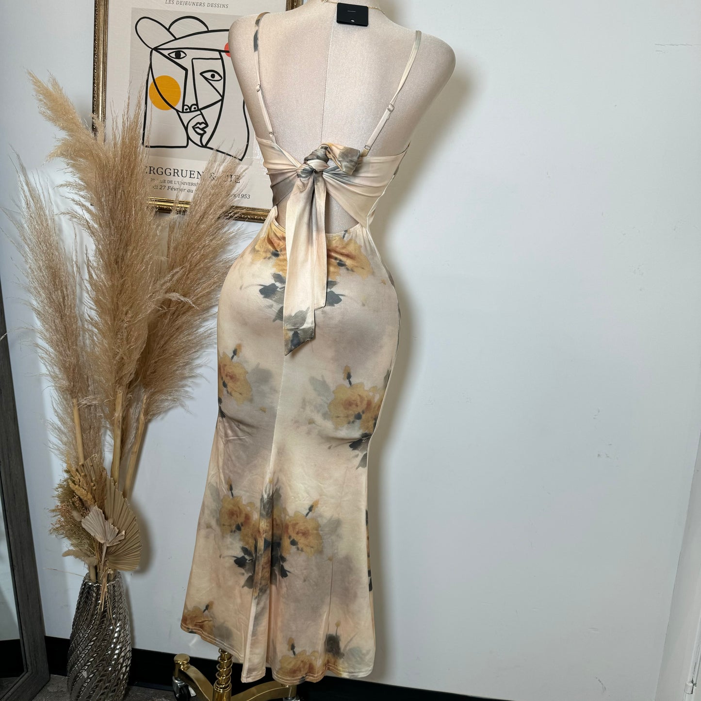 Ity Print back tie Maxi Dress