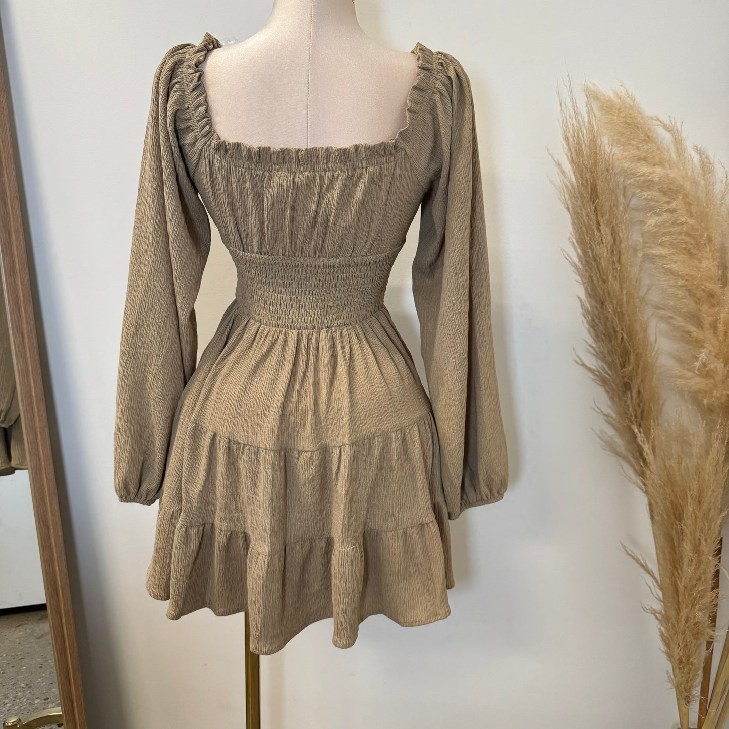 Roxi Corset Dress-Khaki