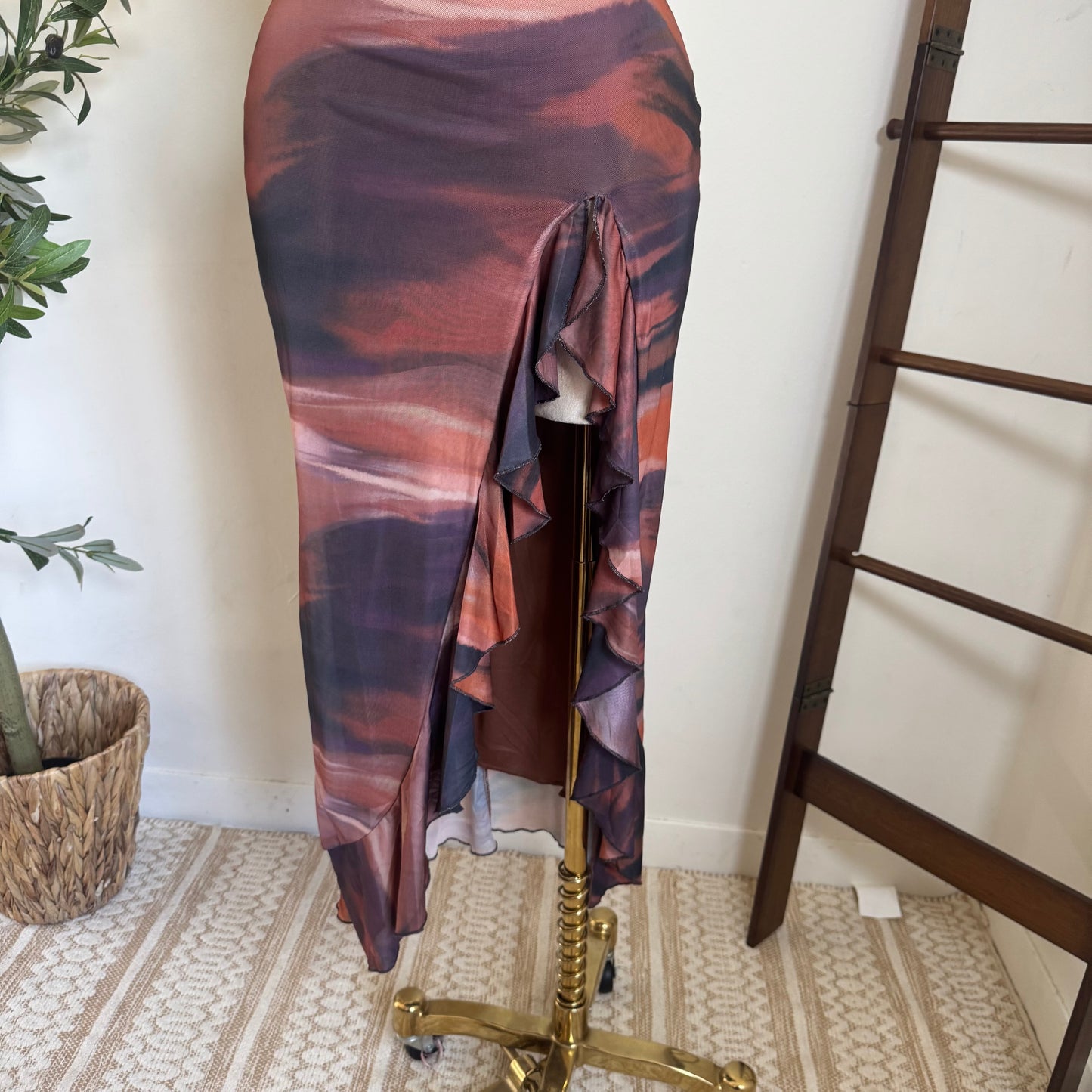 Mismaloya Dress-Multi Brown