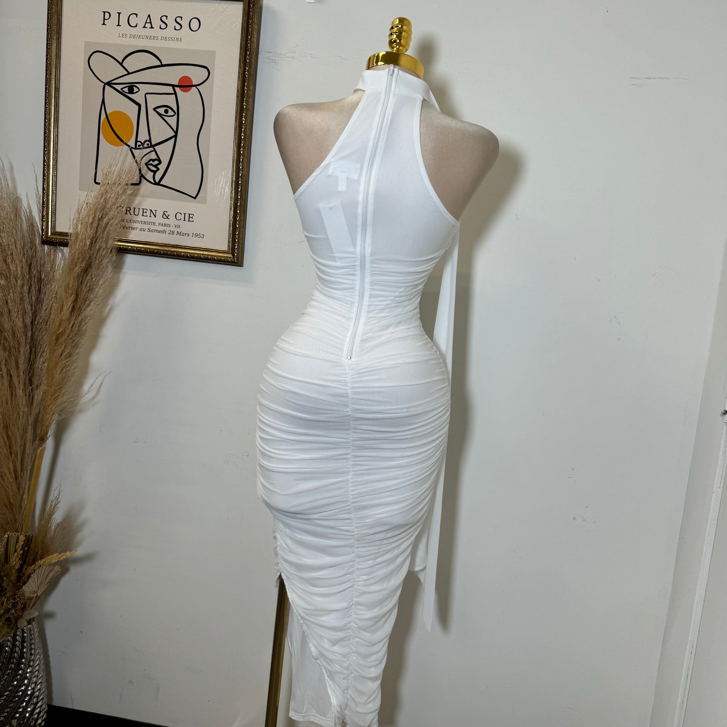 Evonne Rose Dress-White