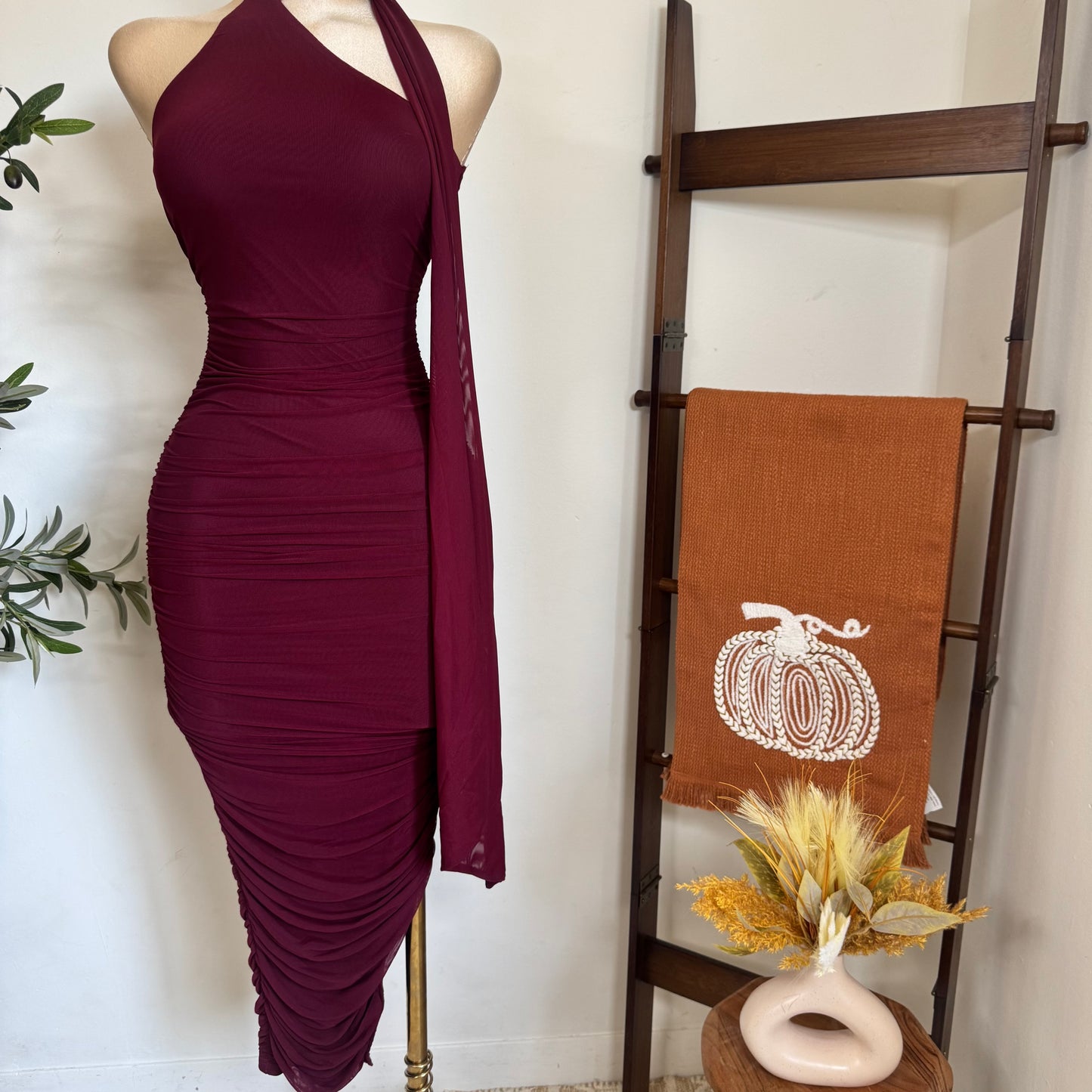 Evonne Dress-Dk Cherry
