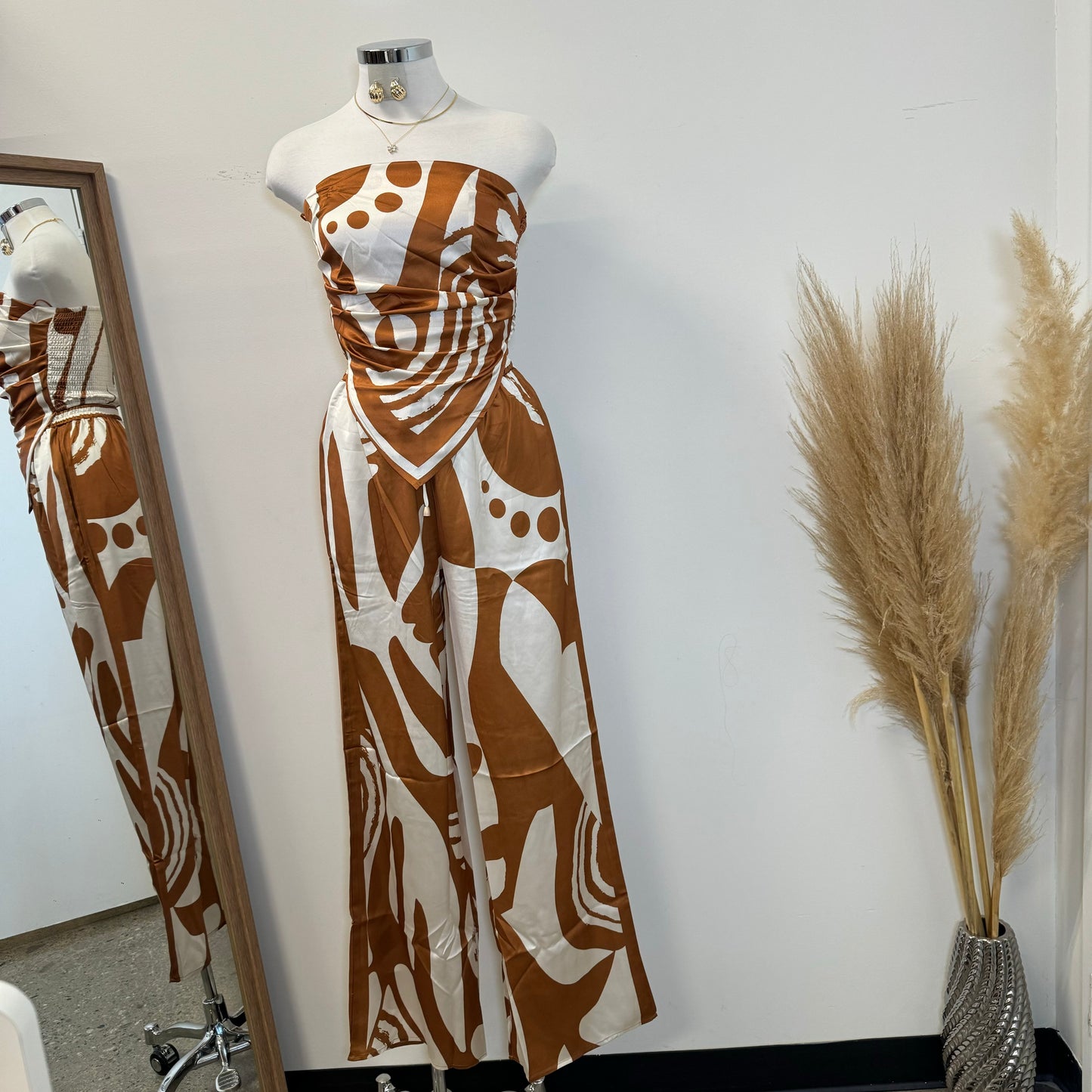 All me Two piece Set -Brown