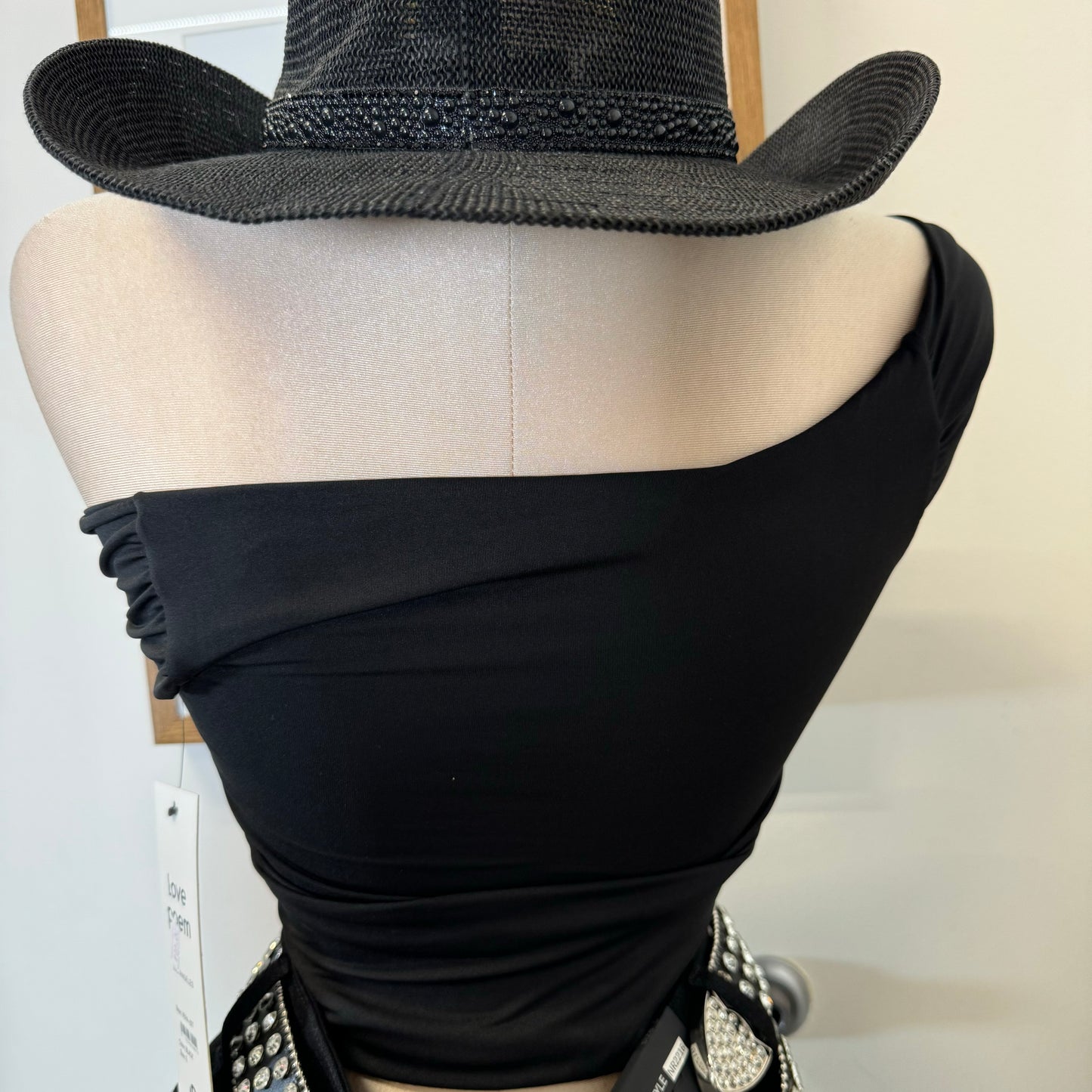 Ravish Double Layered off the Shoulder Top-Black