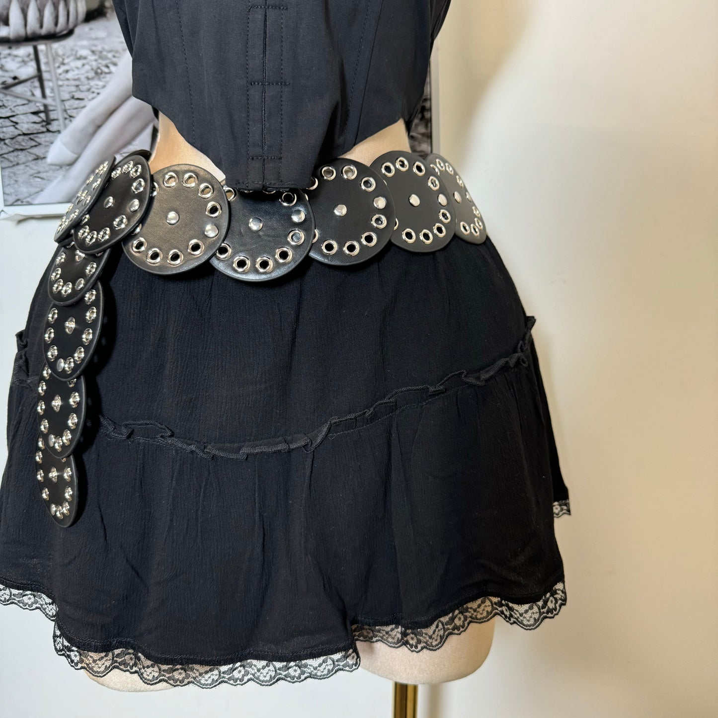 Elastic Mini Skirt-Black
