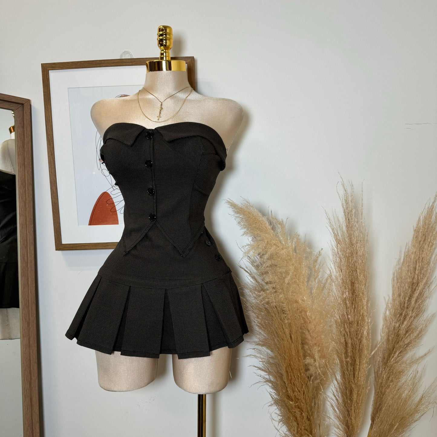Tu Sin El Skirt Set-Brown