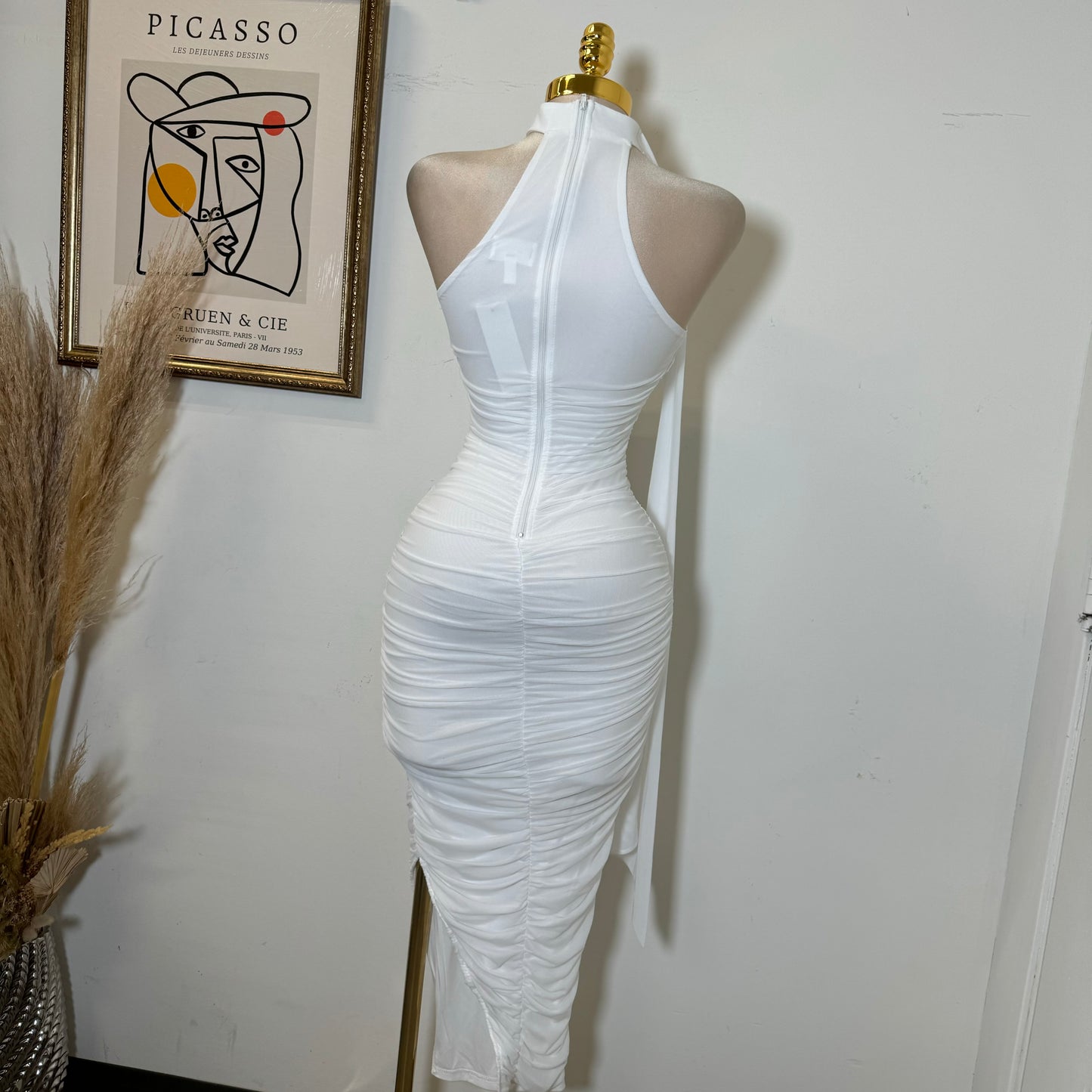 Evonne Rose Dress-White