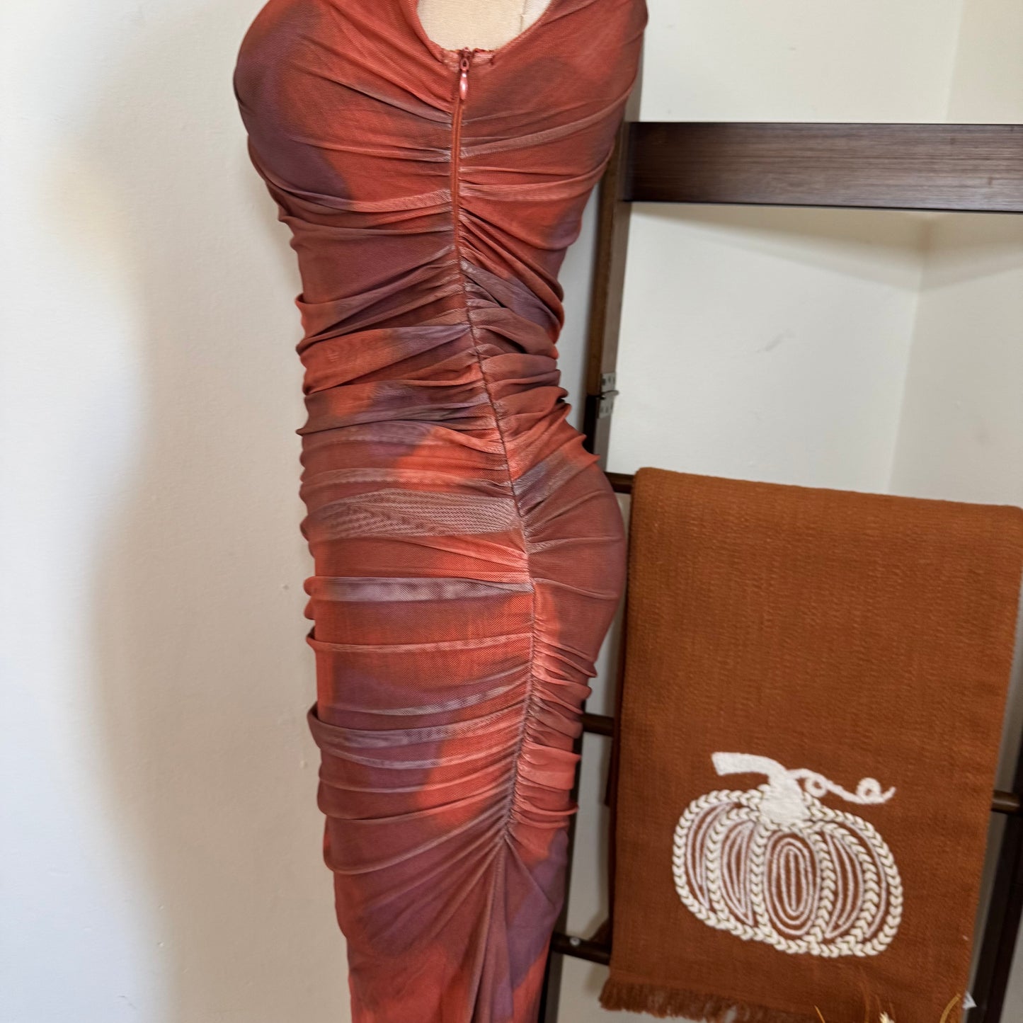 Luxi Dress-Rust