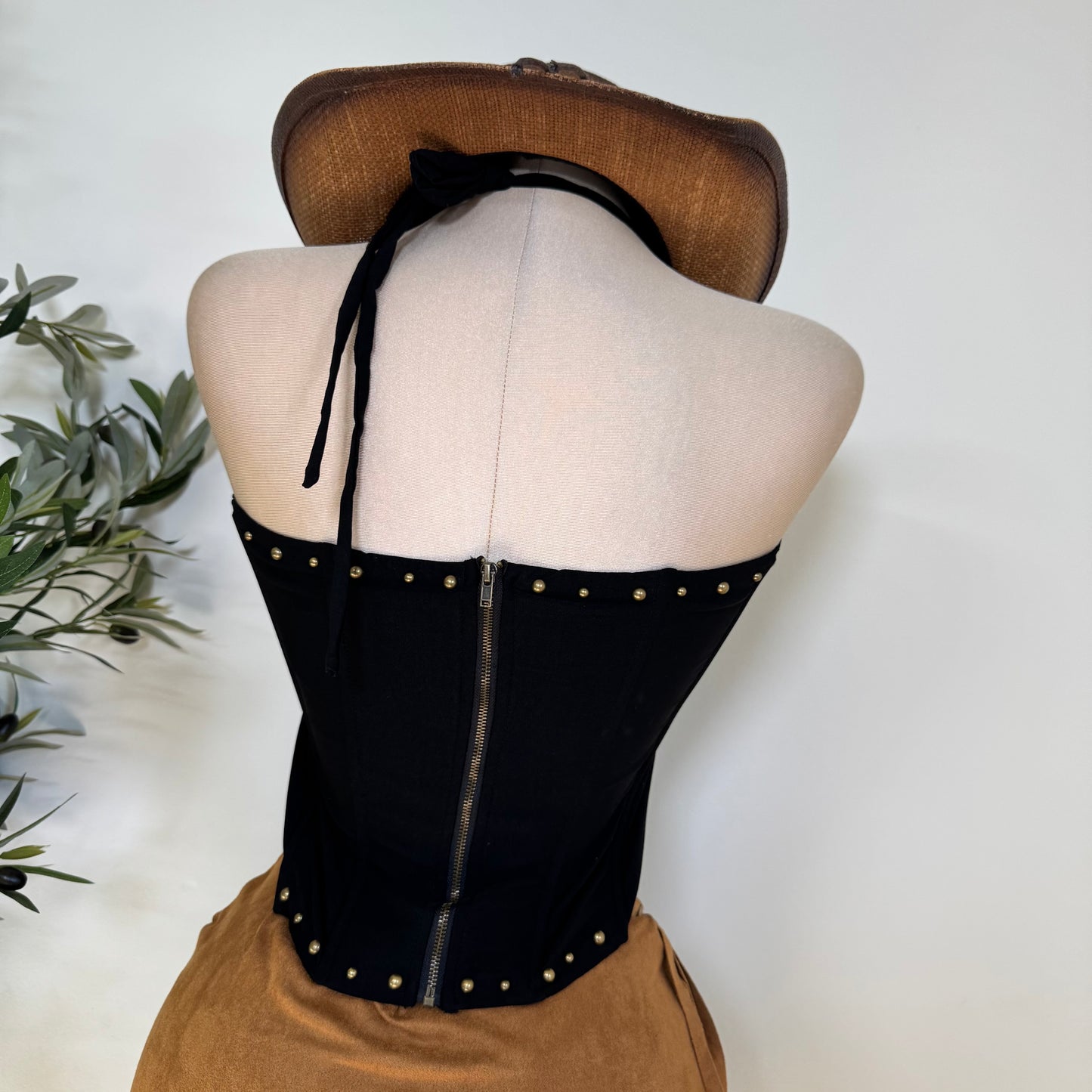 La Nena Corset Top-Black