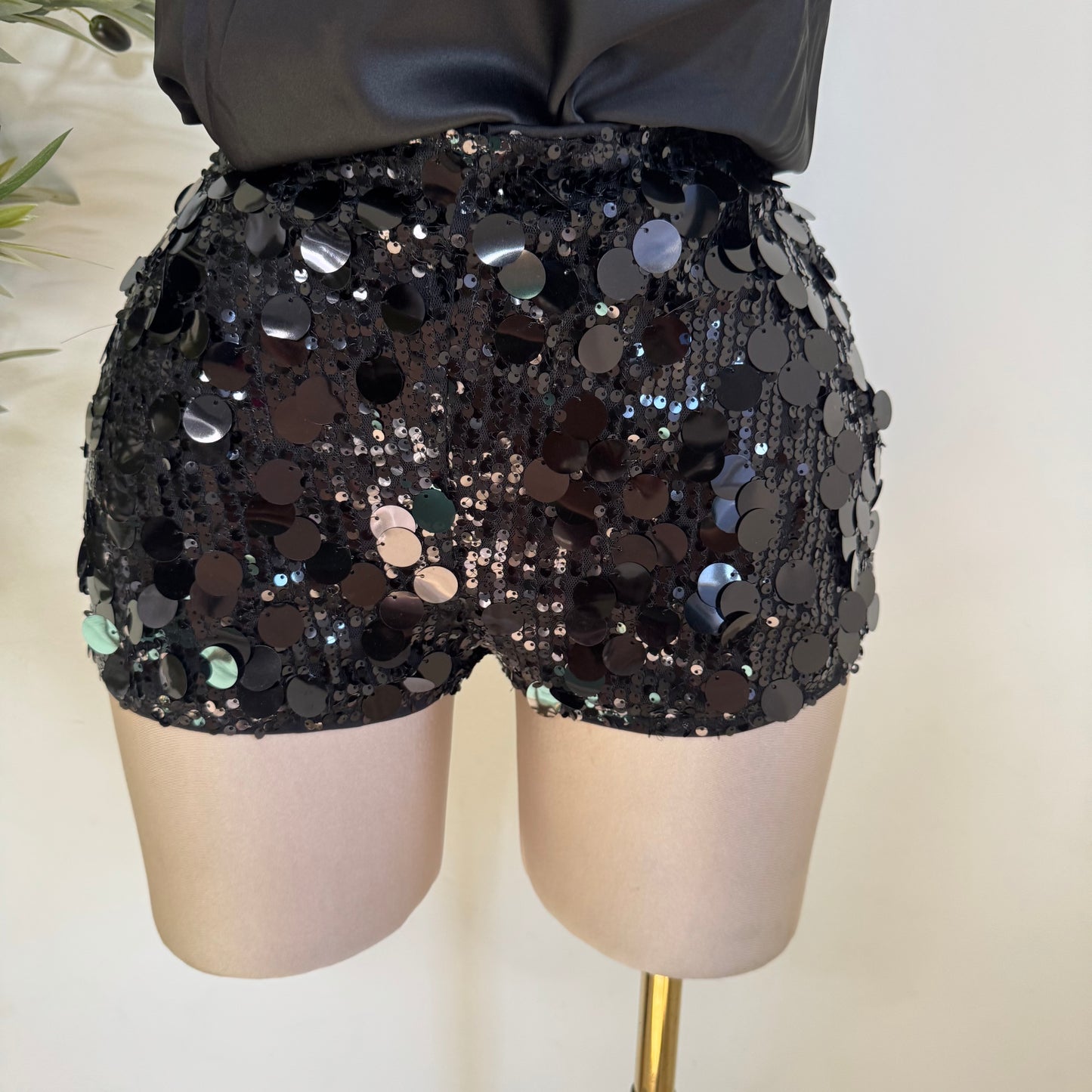 Sha Mini Shorts-Black