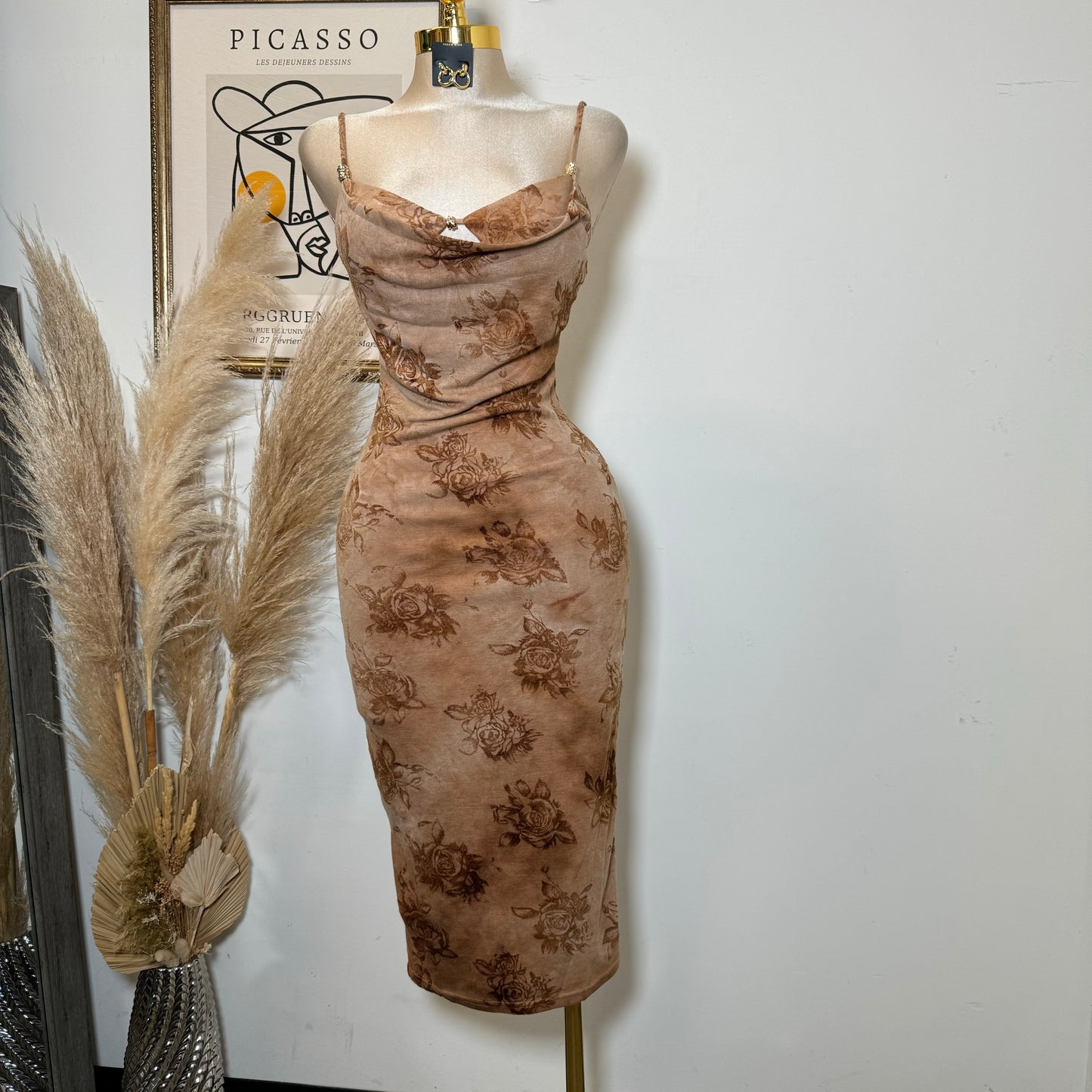 Karmika Dress-Brown