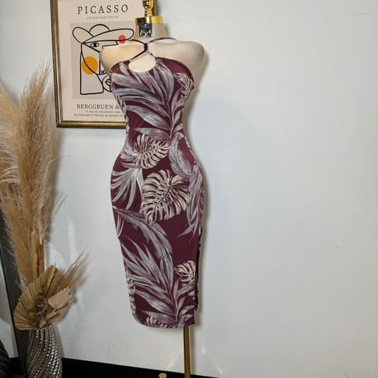 Sira Midi Dress-Rust