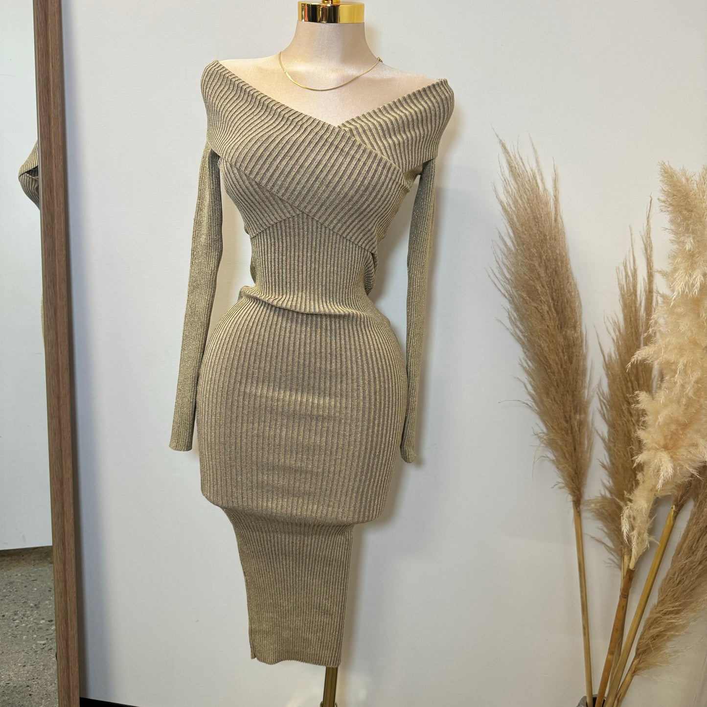 Goldy Dress-Gold